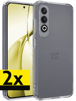 LUQ LUQ OnePlus Nord CE4 Hoesje Siliconen - Transparant - 2 PACK