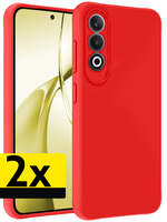LUQ LUQ OnePlus Nord CE4 Hoesje Siliconen - Rood - 2 PACK