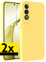 LUQ LUQ OnePlus Nord CE4 Hoesje Siliconen - Geel - 2 PACK