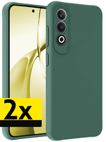 LUQ LUQ OnePlus Nord CE4 Hoesje Siliconen - Donkergroen - 2 PACK