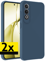 LUQ LUQ OnePlus Nord CE4 Hoesje Siliconen - Donkerblauw - 2 PACK