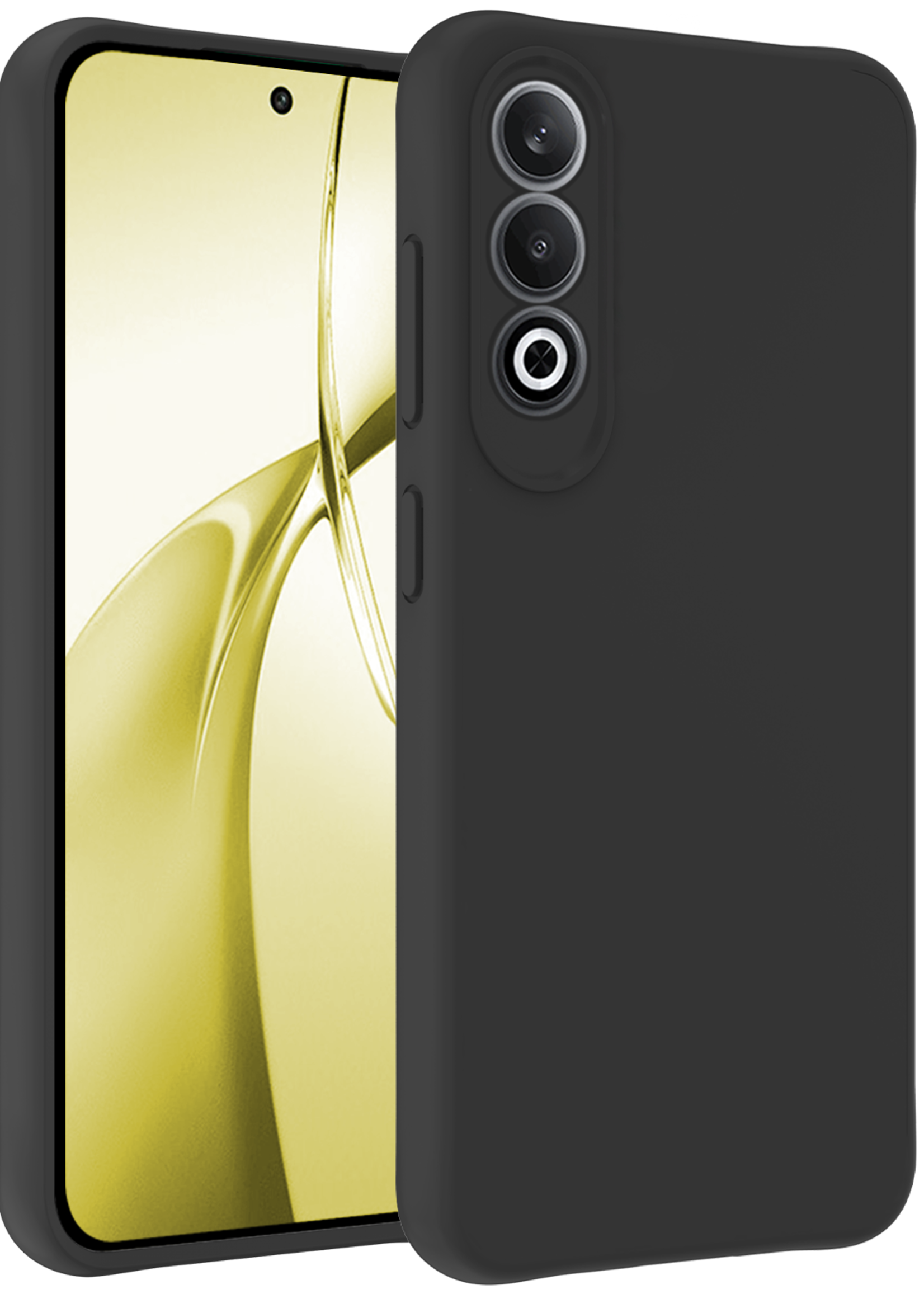 LUQ Hoesje Geschikt voor OnePlus Nord CE4 Hoesje Siliconen Case Hoes - Hoes Geschikt voor OnePlus Nord CE4 Hoes Cover Case - Zwart