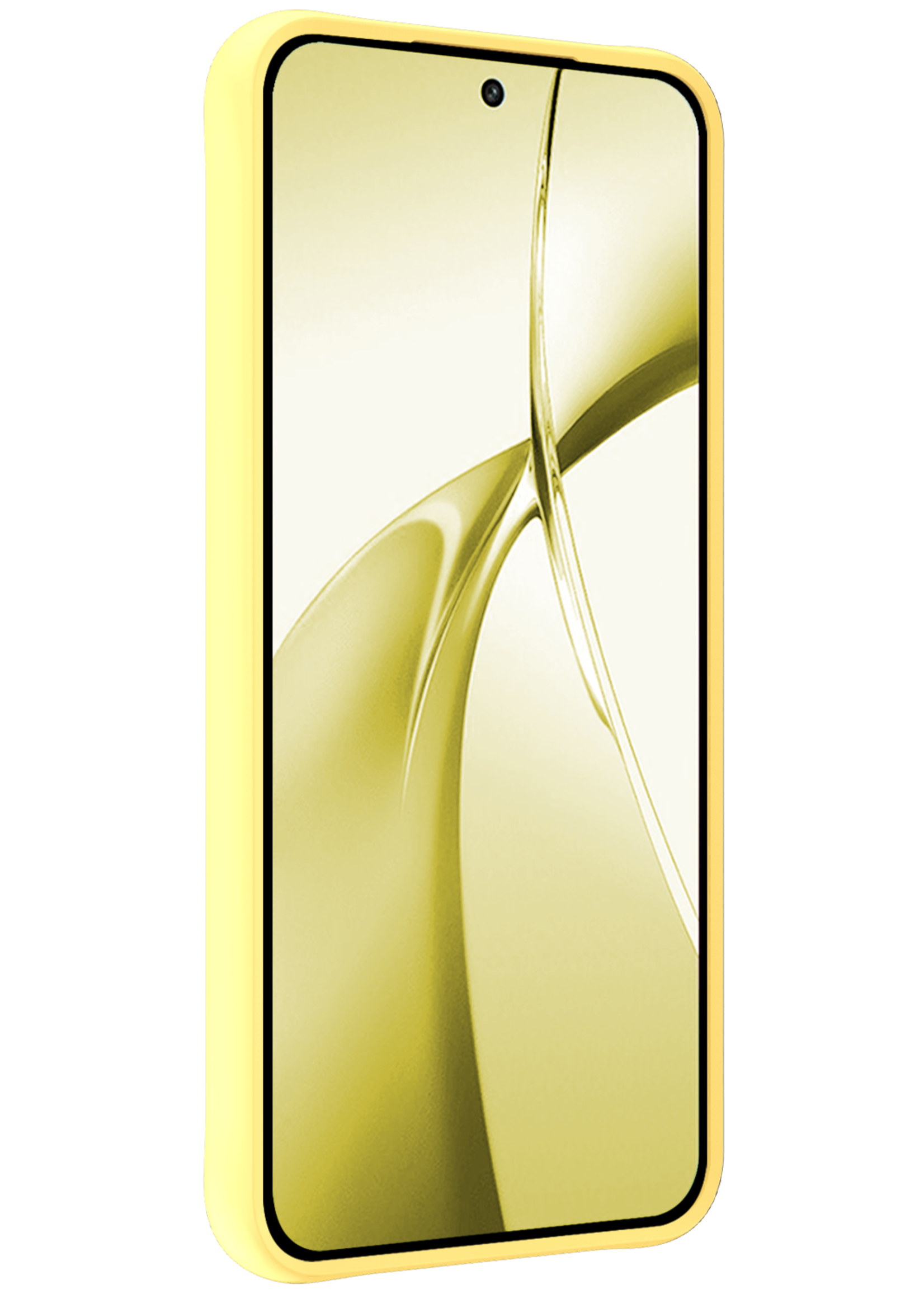 LUQ Hoesje Geschikt voor OnePlus Nord CE4 Hoesje Siliconen Case Hoes - Hoes Geschikt voor OnePlus Nord CE4 Hoes Cover Case - Geel