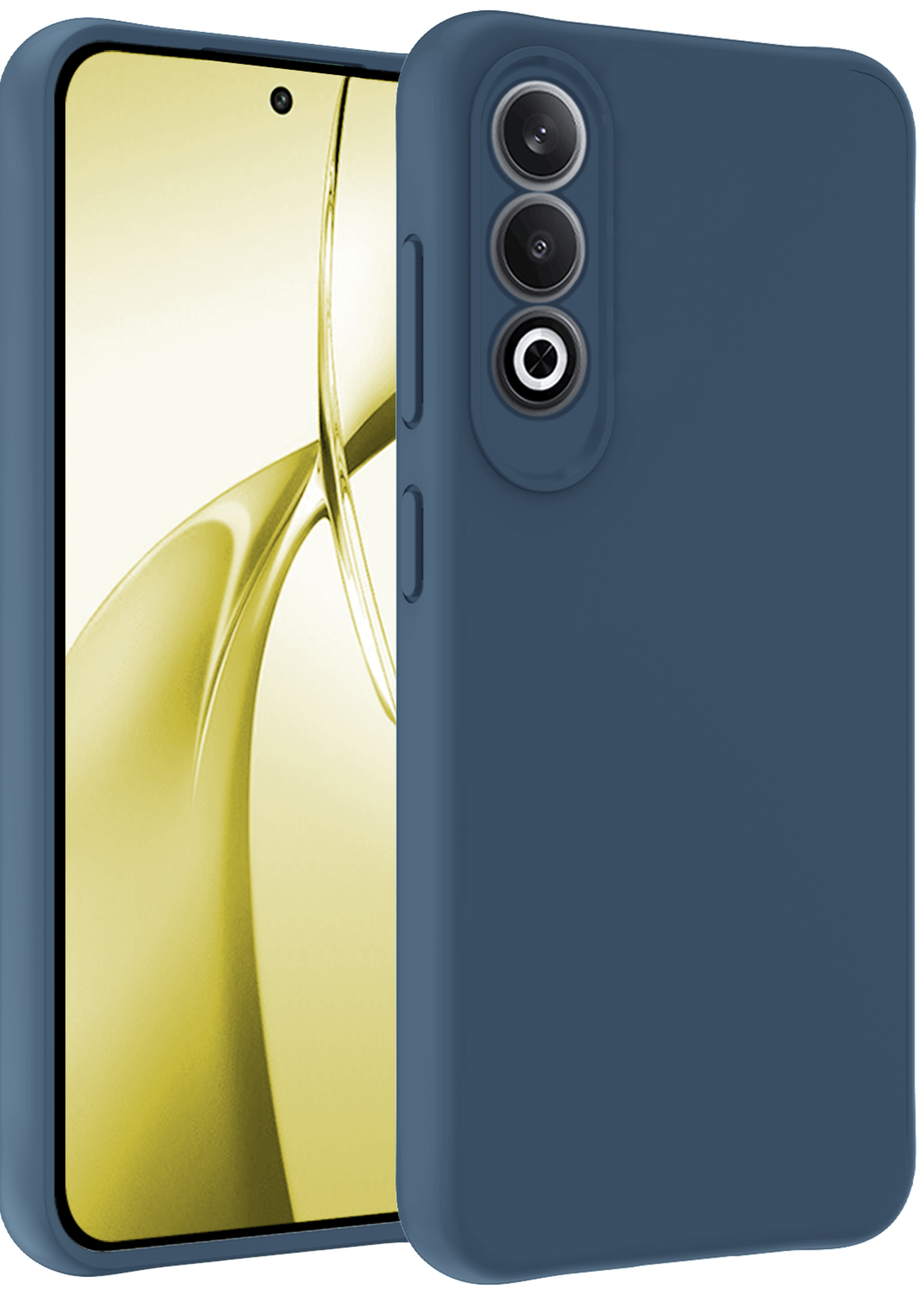 LUQ Hoesje Geschikt voor OnePlus Nord CE4 Hoesje Siliconen Case Hoes - Hoes Geschikt voor OnePlus Nord CE4 Hoes Cover Case - Donkerblauw