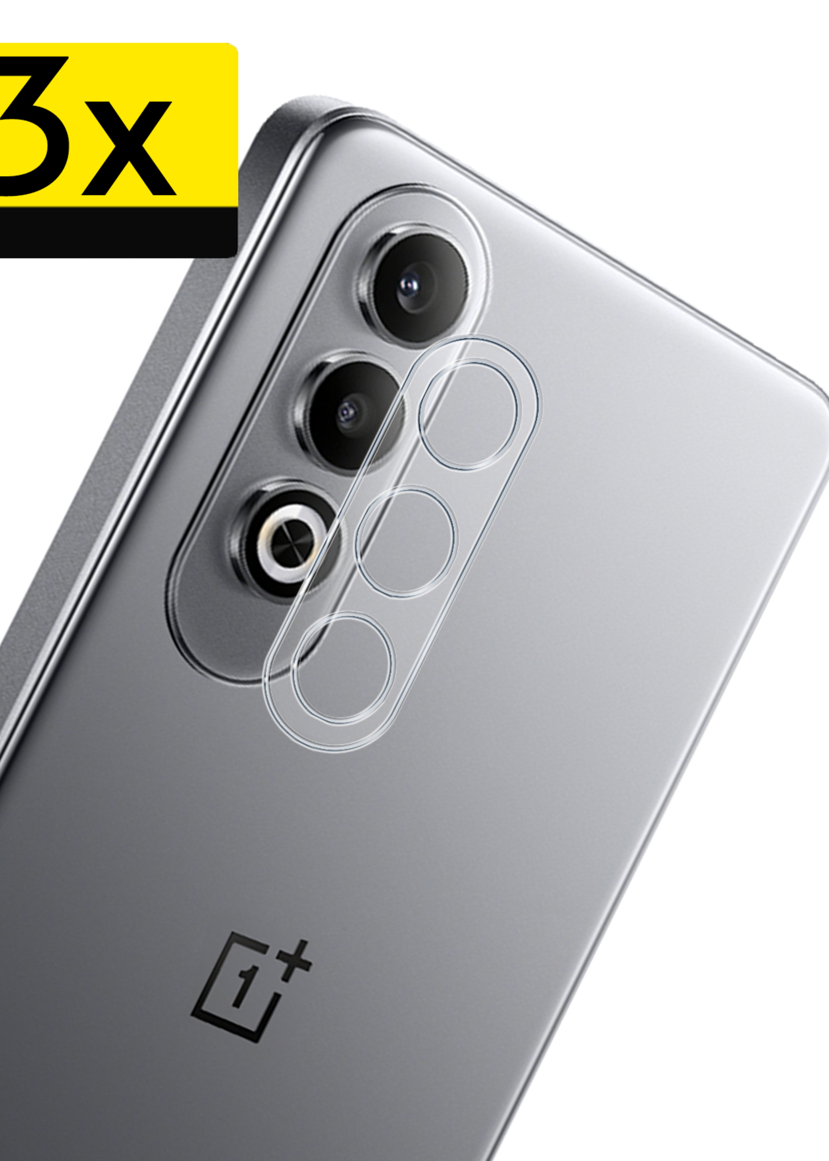 LUQ Screenprotector Geschikt voor OnePlus Nord CE4 Camera Lens Screenprotector Glas - Screenprotector Geschikt voor OnePlus Nord CE4 Screenprotector Camera Protector Gehard Glas - 3 PACK