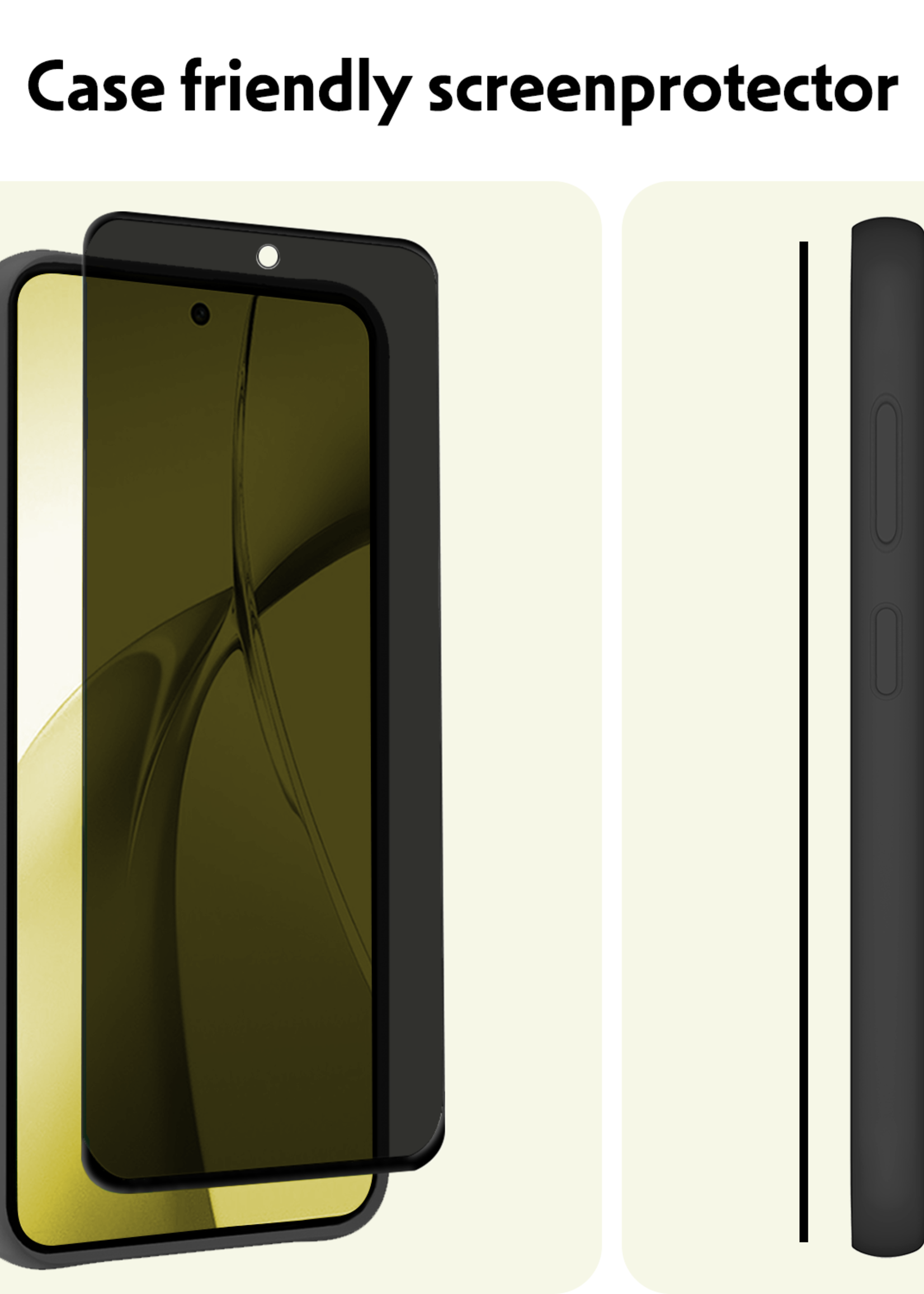 LUQ Screenprotector Geschikt voor OnePlus Nord CE4 Screenprotector Privacy Glas Gehard Full Cover - Screenprotector Geschikt voor OnePlus Nord CE4 Screenprotector Privacy Tempered Glass - 3 PACK