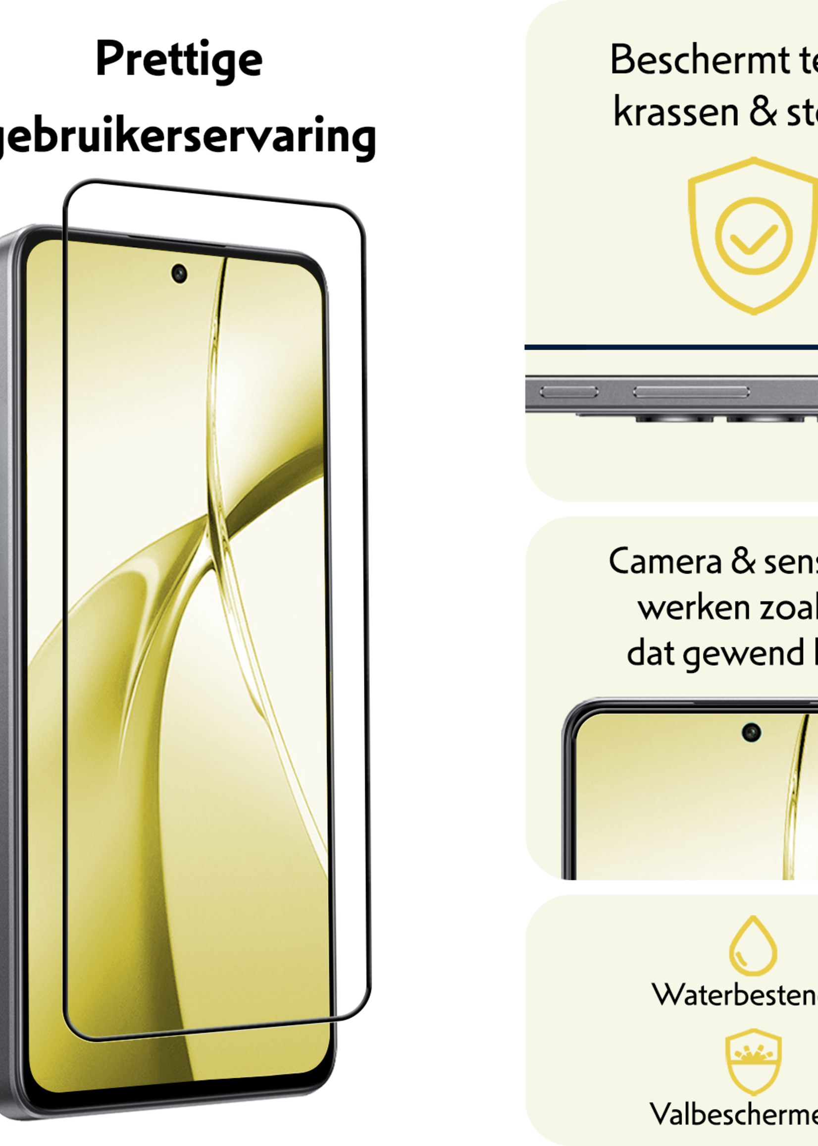 LUQ Screenprotector Geschikt voor OnePlus Nord CE4 Screenprotector Glas Gehard Tempered Glass Full Cover - Screenprotector Geschikt voor OnePlus Nord CE4 Screen Protector Screen Cover - 2 PACK