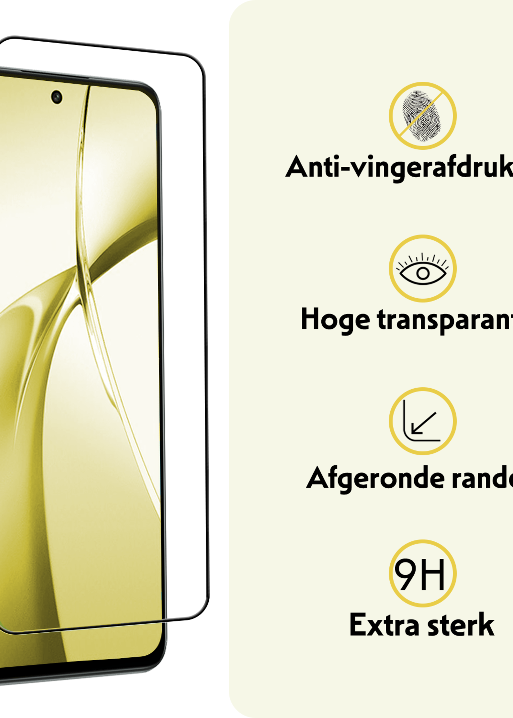 LUQ Screenprotector Geschikt voor OnePlus Nord CE4 Screenprotector Glas Gehard Tempered Glass Full Cover - Screenprotector Geschikt voor OnePlus Nord CE4 Screen Protector Screen Cover