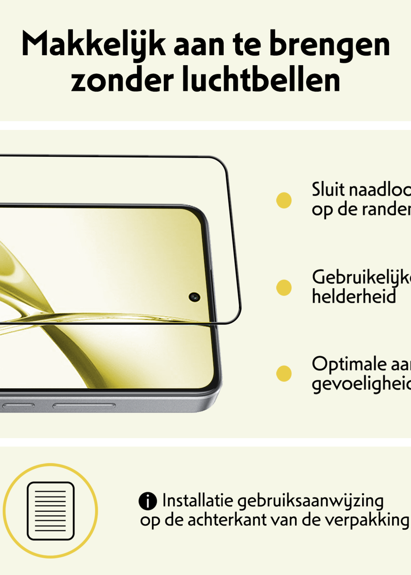 LUQ Screenprotector Geschikt voor OnePlus Nord CE4 Screenprotector Glas Gehard Tempered Glass Full Cover - Screenprotector Geschikt voor OnePlus Nord CE4 Screen Protector Screen Cover