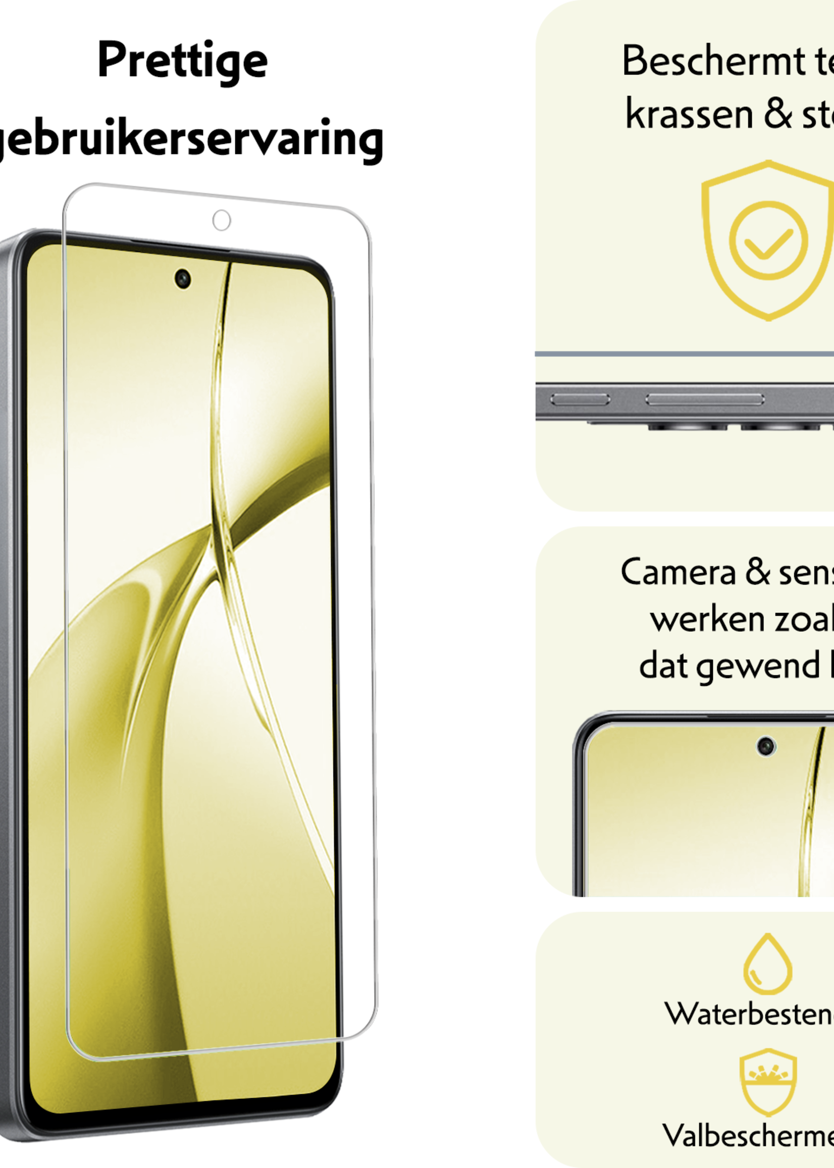 LUQ Screenprotector Geschikt voor OnePlus Nord CE4 Screenprotector Glas Gehard Tempered Glass - Screenprotector Geschikt voor OnePlus Nord CE4 Screen Protector Screen Cover