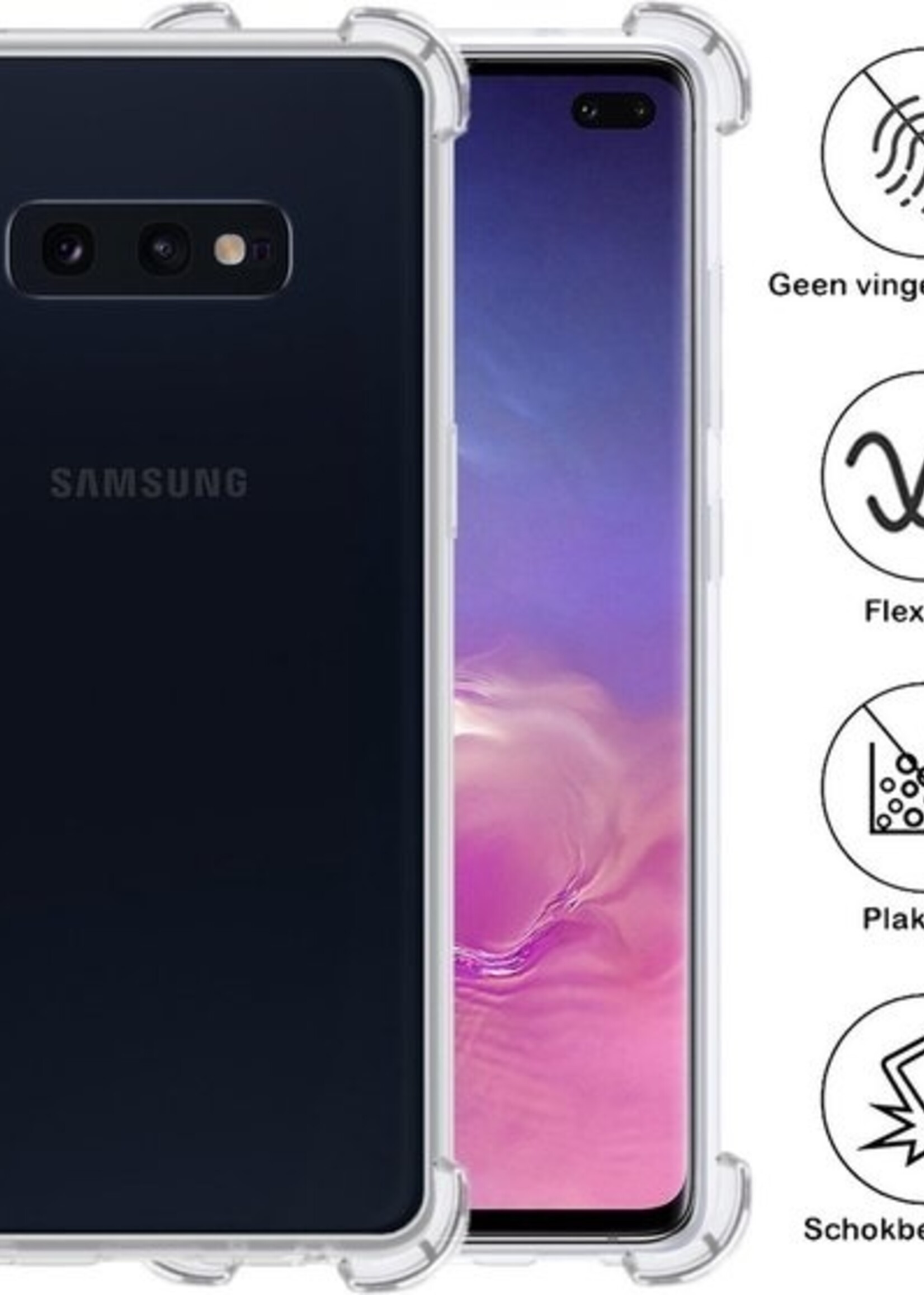 LUQ LUQ Samsung Galaxy S10e Hoesje Shockproof Siliconen Hoes - Transparant