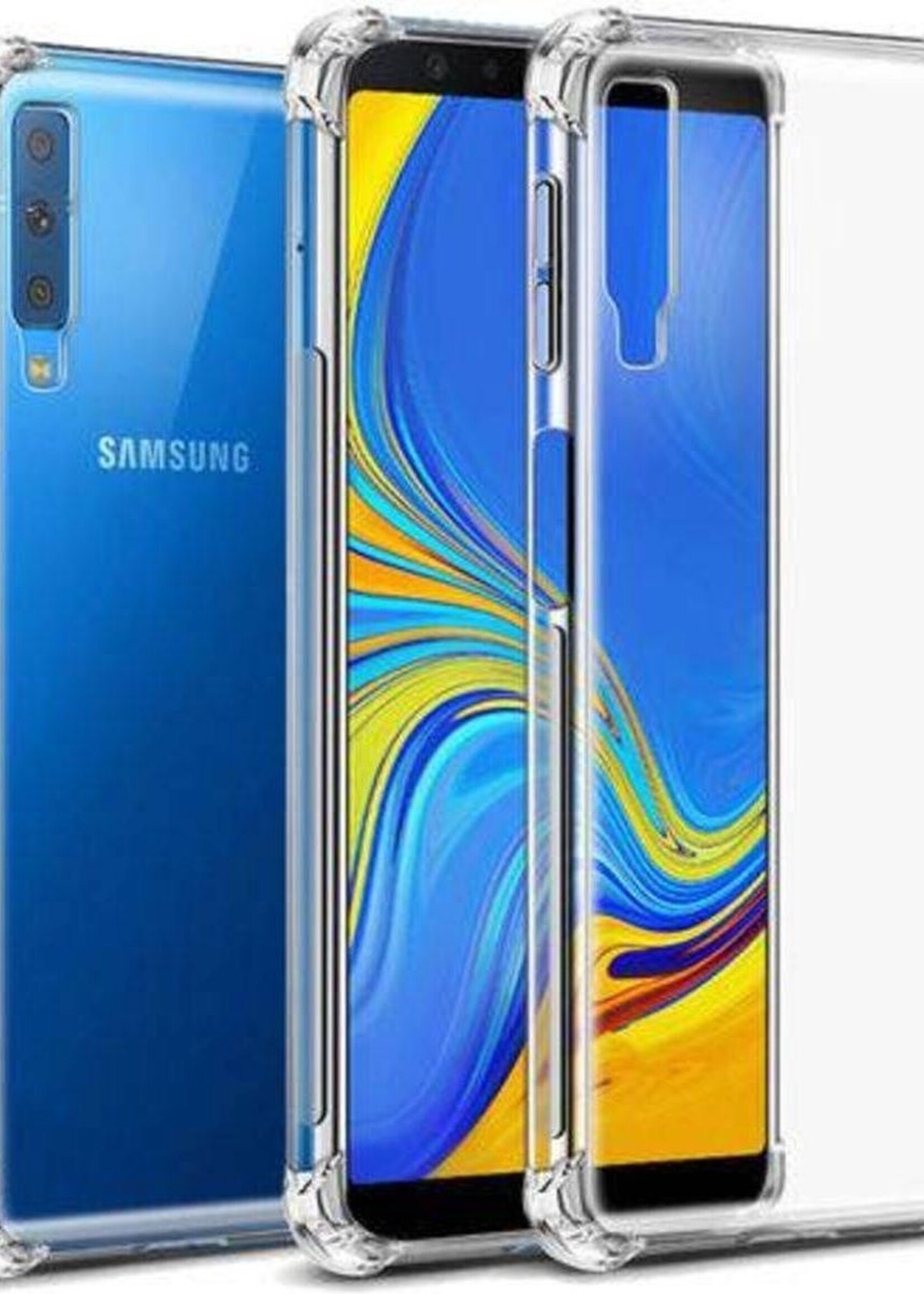 LUQ LUQ Samsung Galaxy A7 2018 Hoesje Shock proof Siliconen Hoes Siliconen Hoes Case Cover