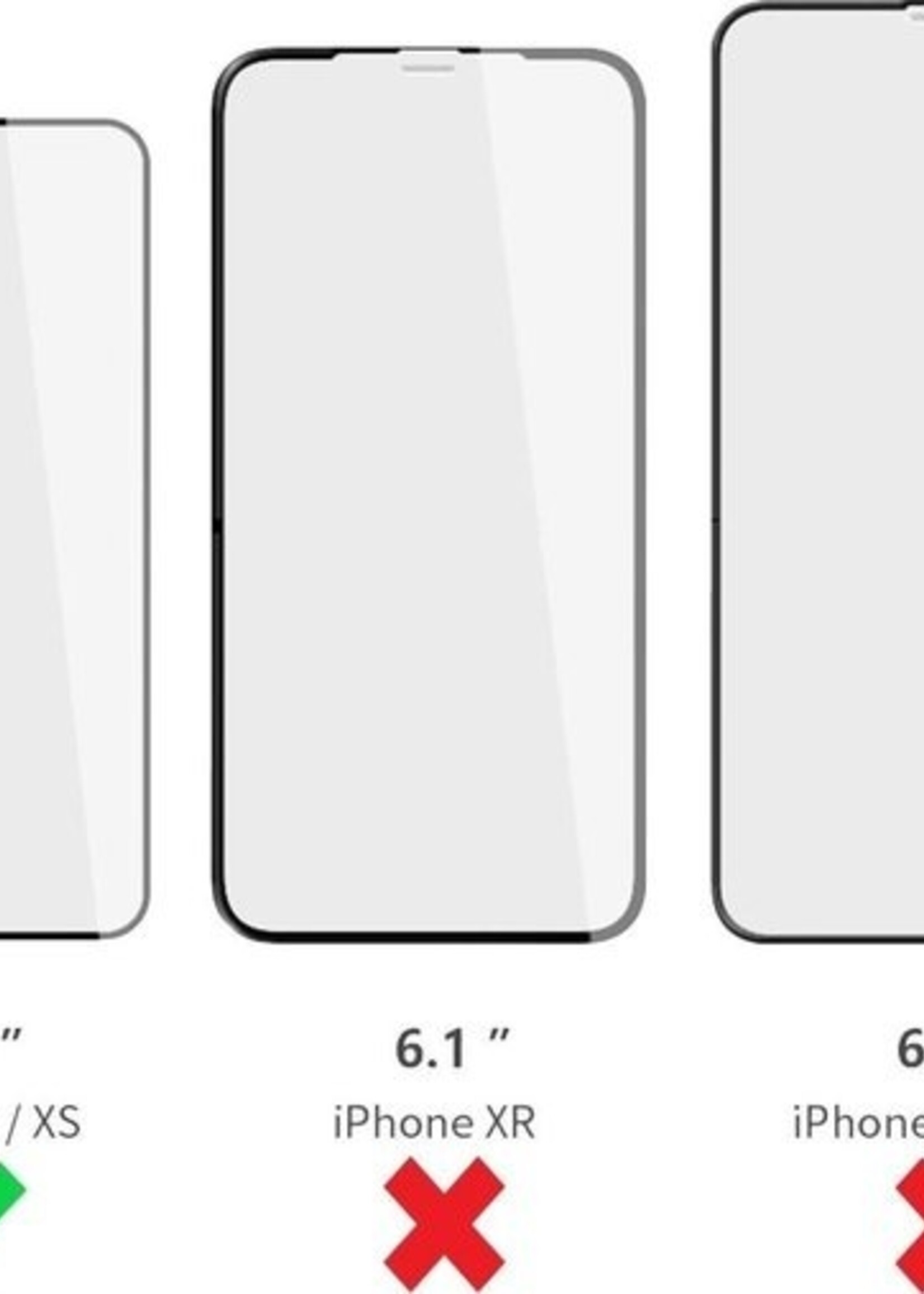 LUQ LUQ iPhone X/Xs Hoesje Shockproof Siliconen Hoes Met Screenprotector - Transparant