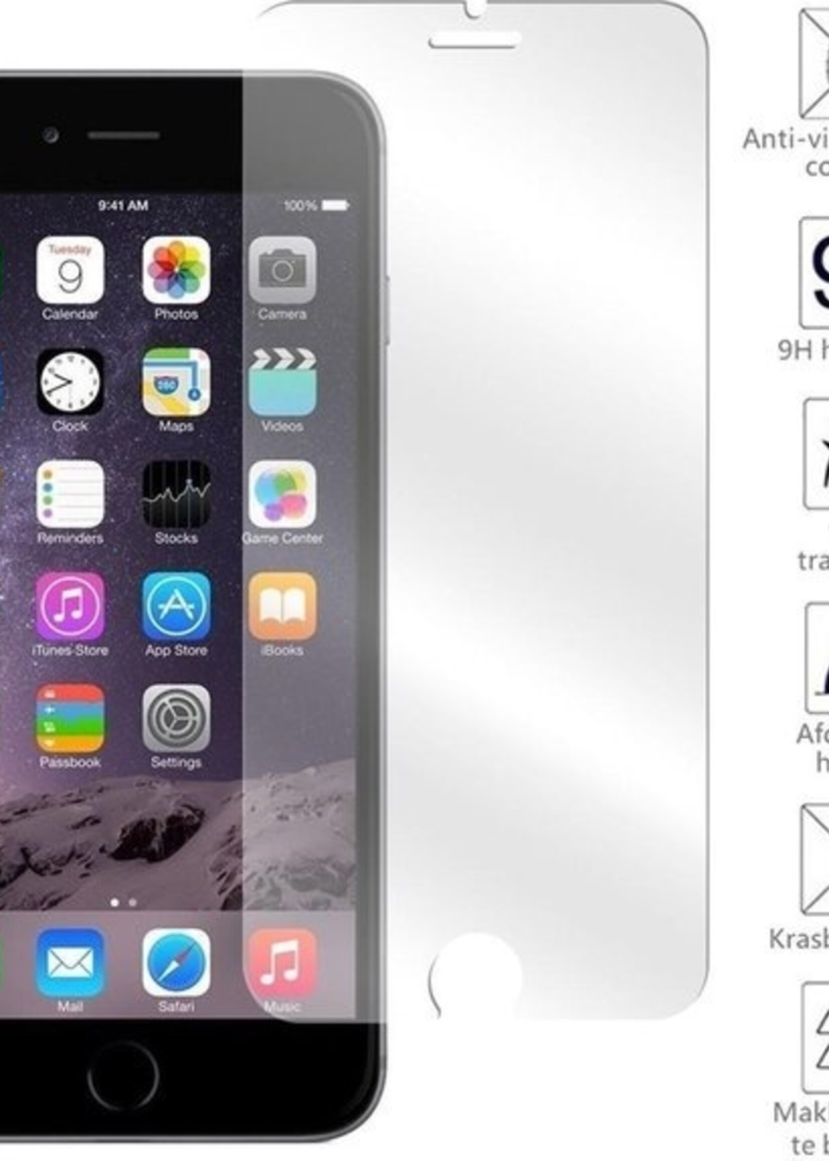 LUQ LUQ iPhone 6/6s Hoesje Shockproof Siliconen Hoes Met Screenprotector - Transparant