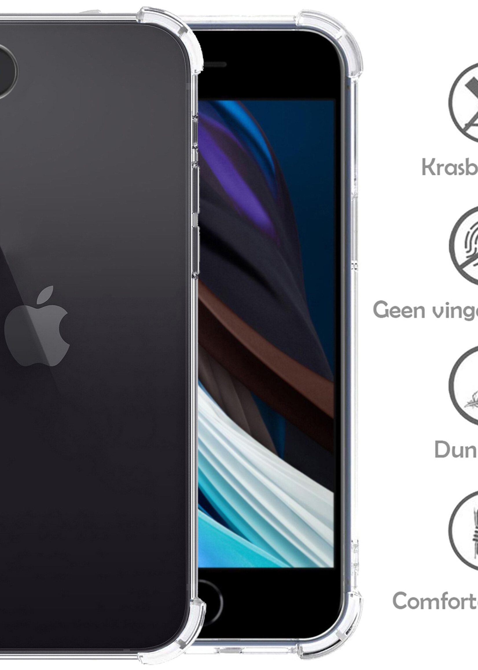 LUQ LUQ iPhone 7/8/SE 2020/2022 Hoesje Shockproof Siliconen Hoes - Transparant