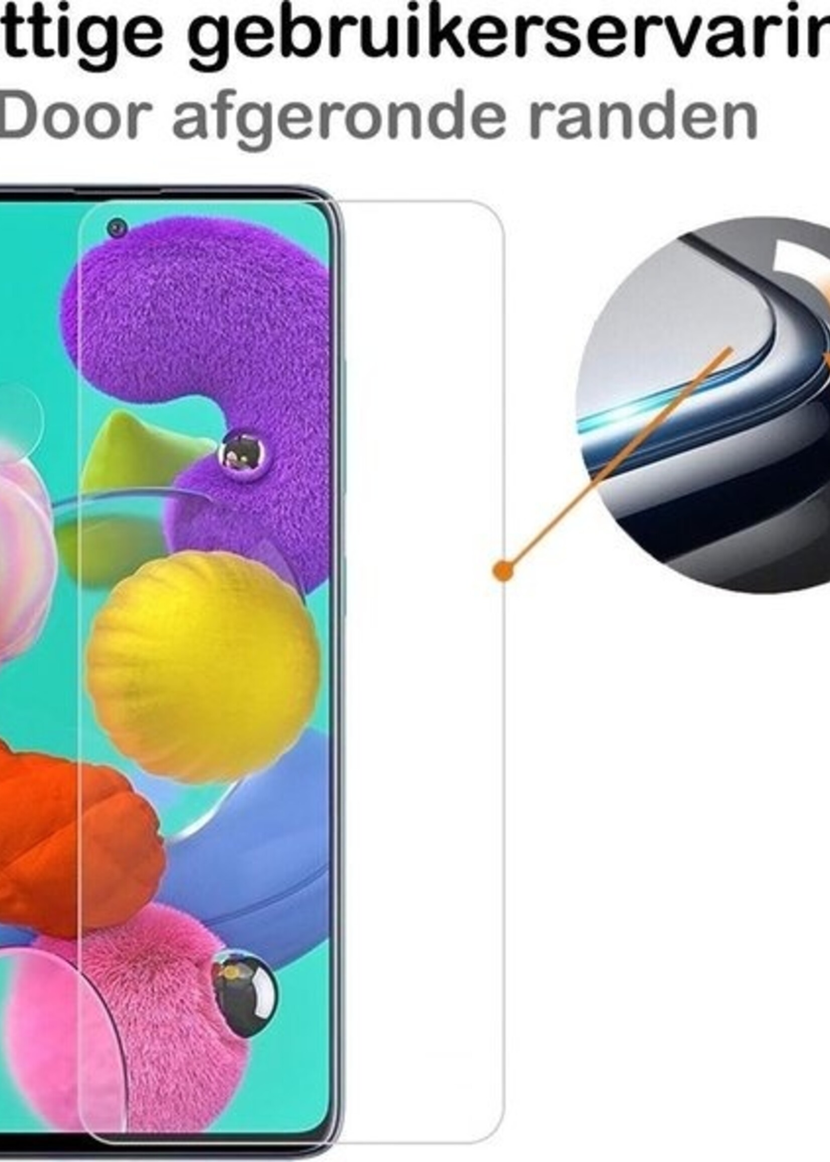 LUQ LUQ Samsung Galaxy A51 Hoesje Shockproof Siliconen Hoes Met 2x Screenprotector