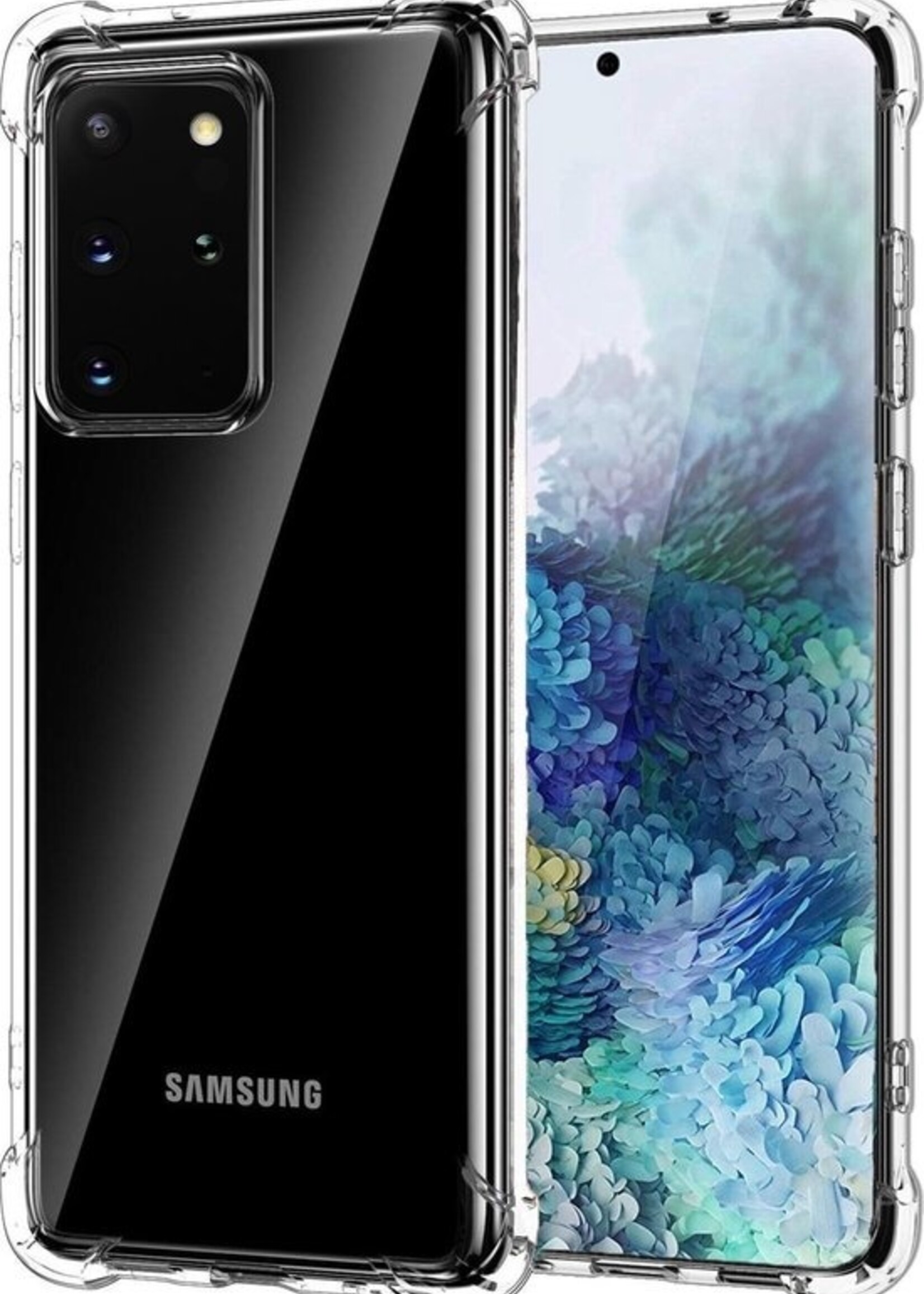 LUQ LUQ Samsung Galaxy S20 Plus Hoesje Shockproof Siliconen Hoes - Transparant - 2 PACK