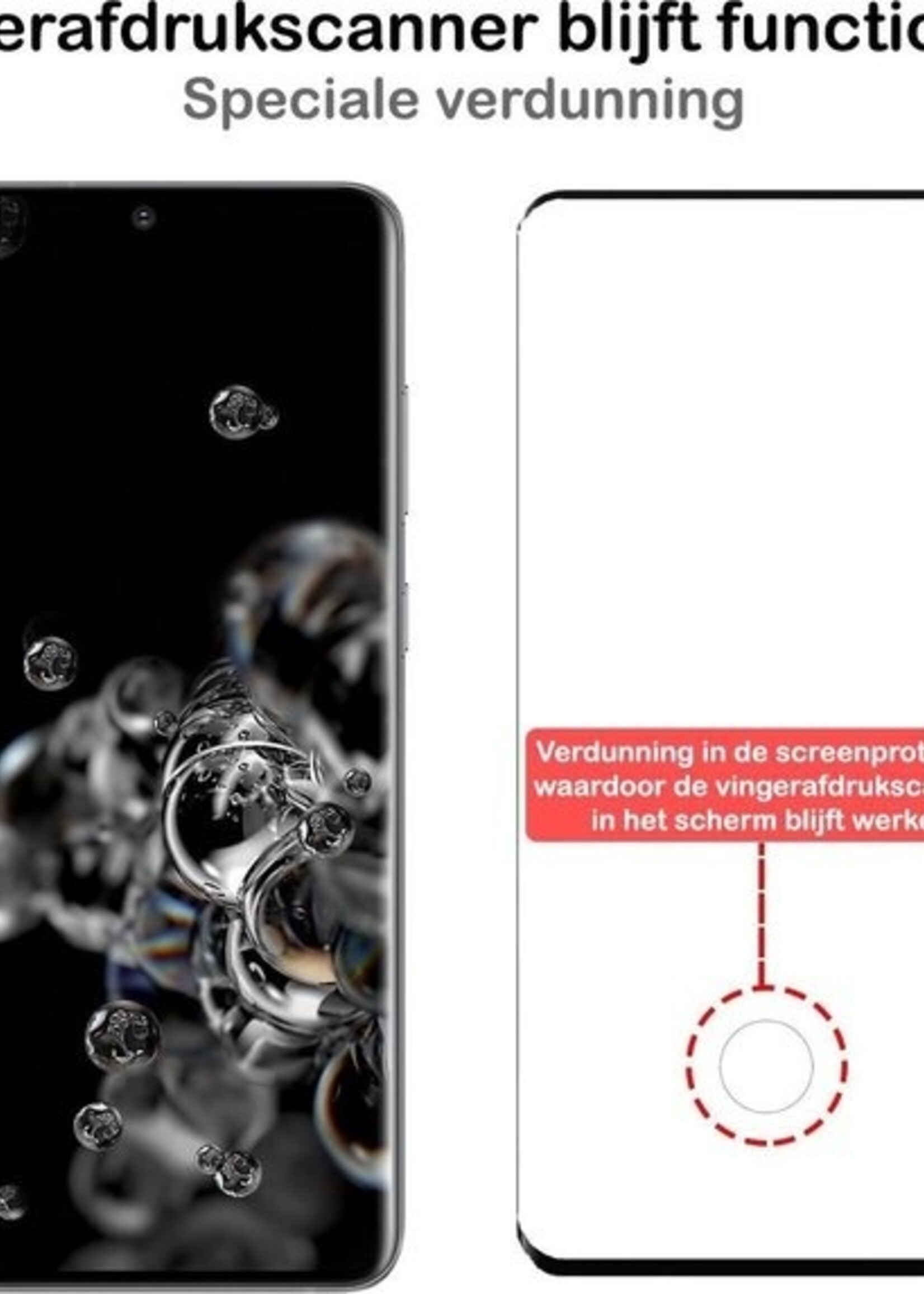 LUQ LUQ Samsung Galaxy S20 Ultra Hoesje Shockproof Siliconen Hoes Met Screenprotector - Transparant