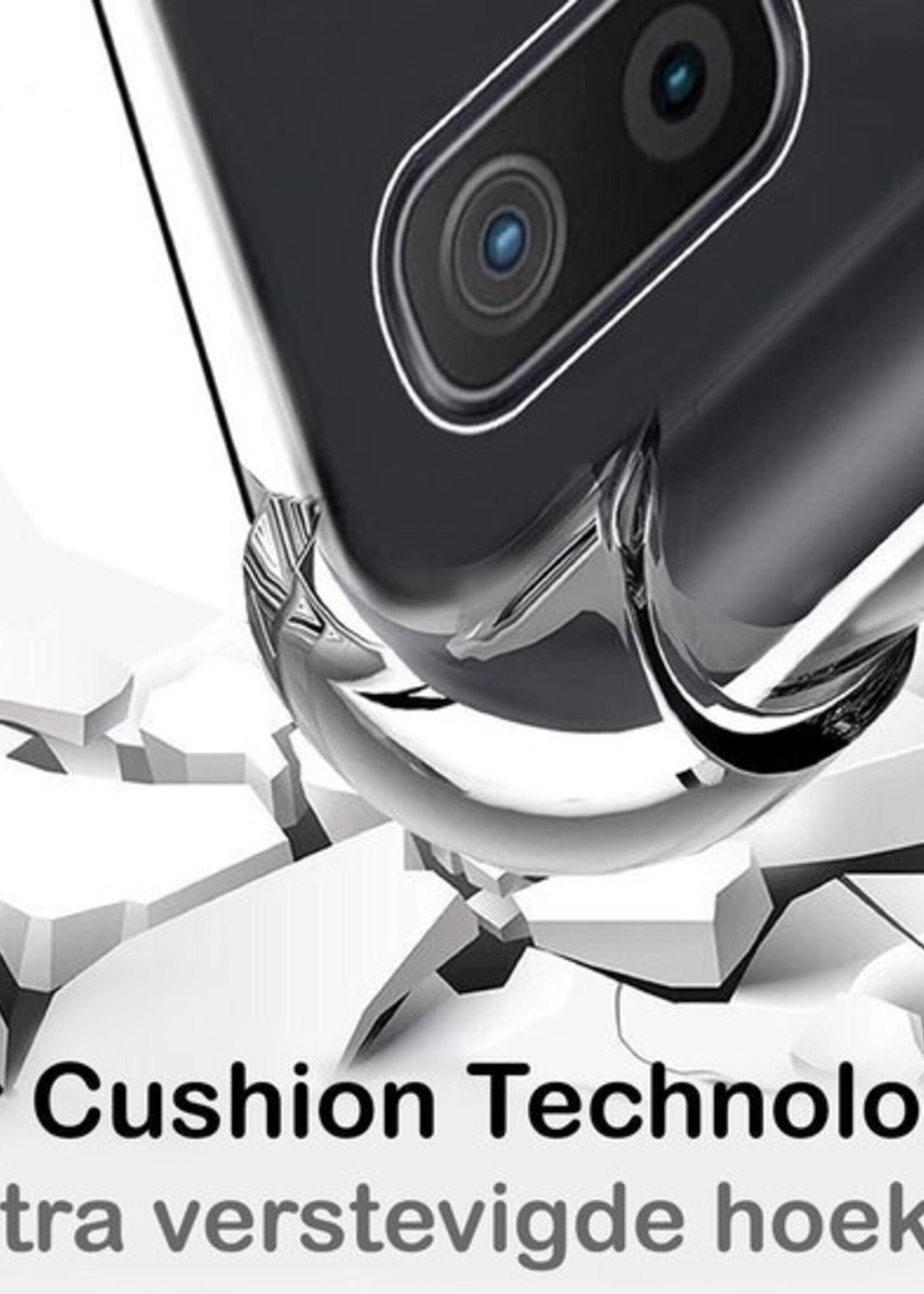 LUQ LUQ Samsung Galaxy S20 Ultra Hoesje Shockproof Siliconen Hoes Met Screenprotector - Transparant