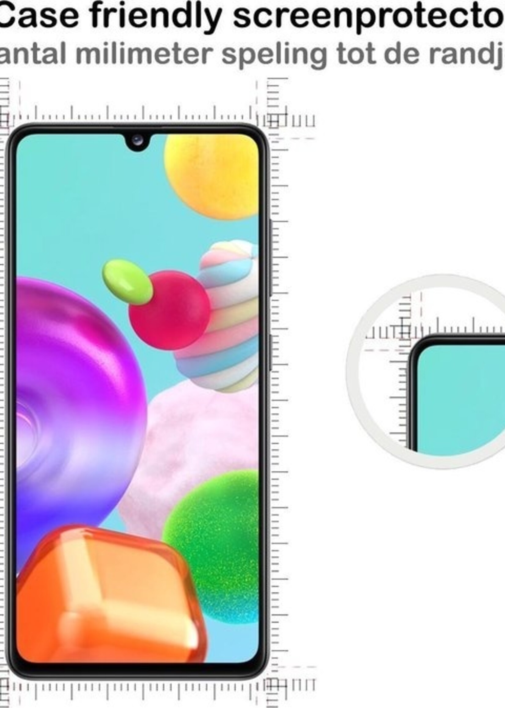 LUQ LUQ Samsung Galaxy A41 Hoesje Shockproof Siliconen Hoes Met 2x Screenprotector