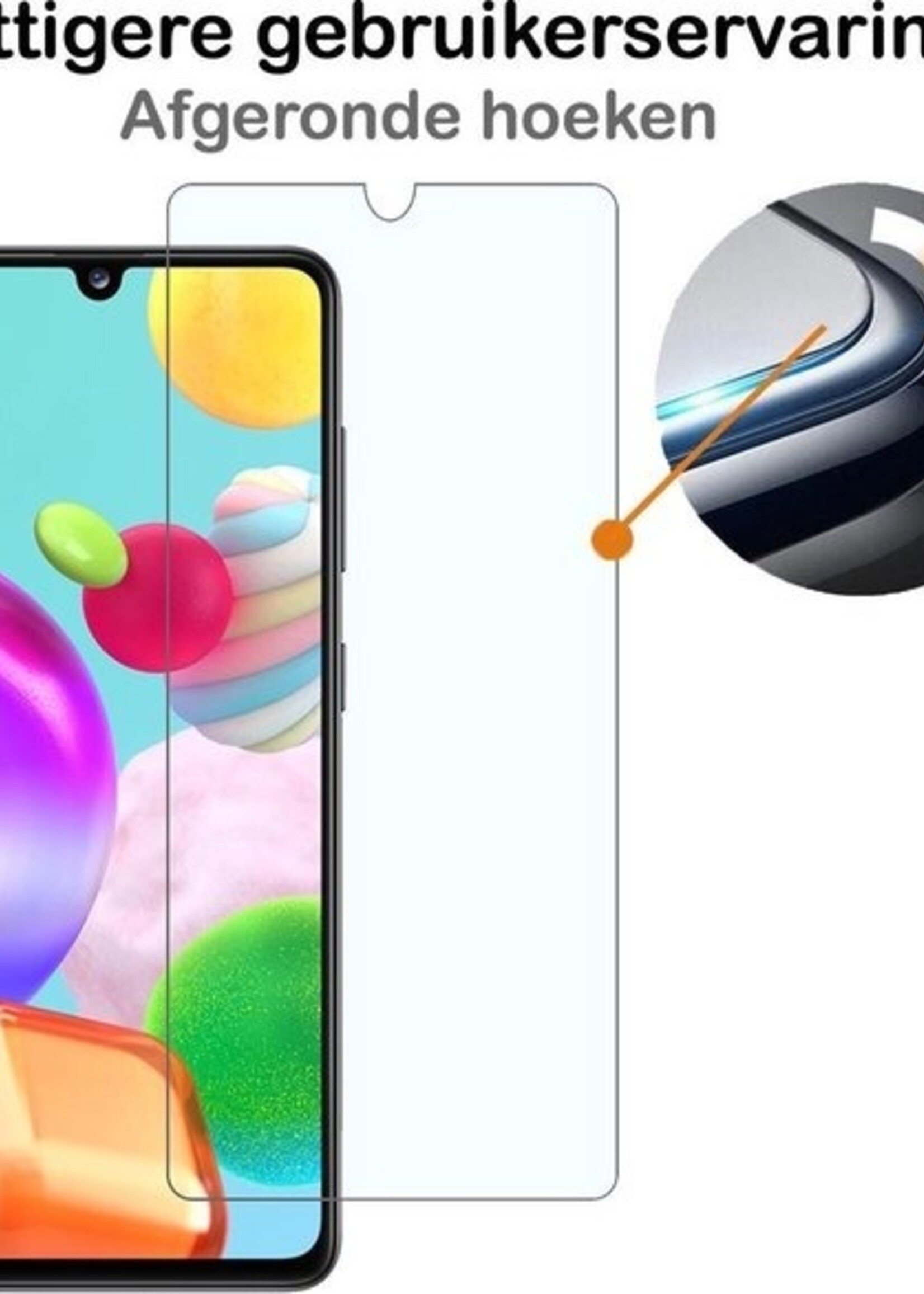 LUQ LUQ Samsung Galaxy A41 Hoesje Shockproof Siliconen Hoes Met 2x Screenprotector