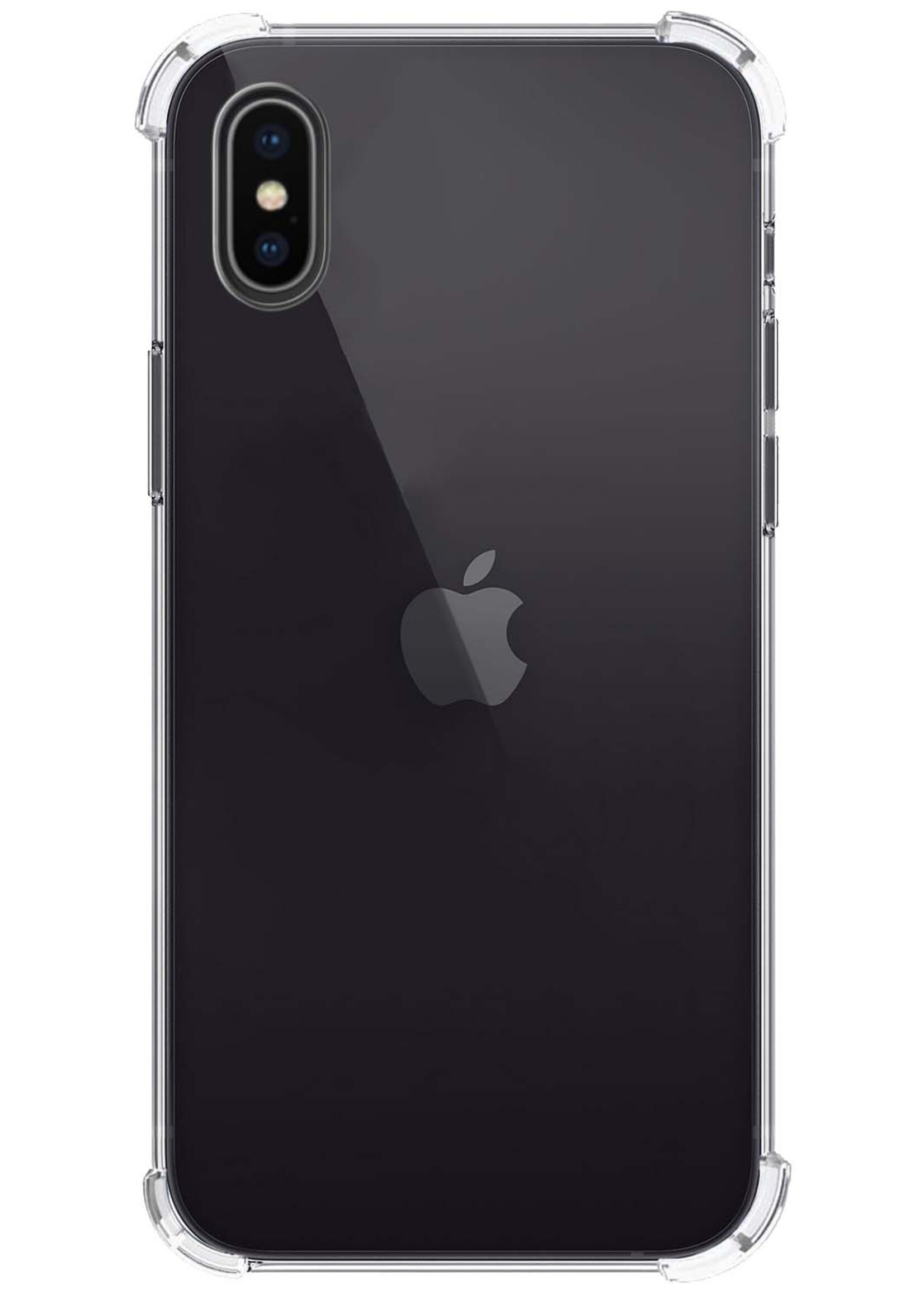 LUQ LUQ iPhone X/Xs Hoesje Shockproof Siliconen Hoes - Transparant