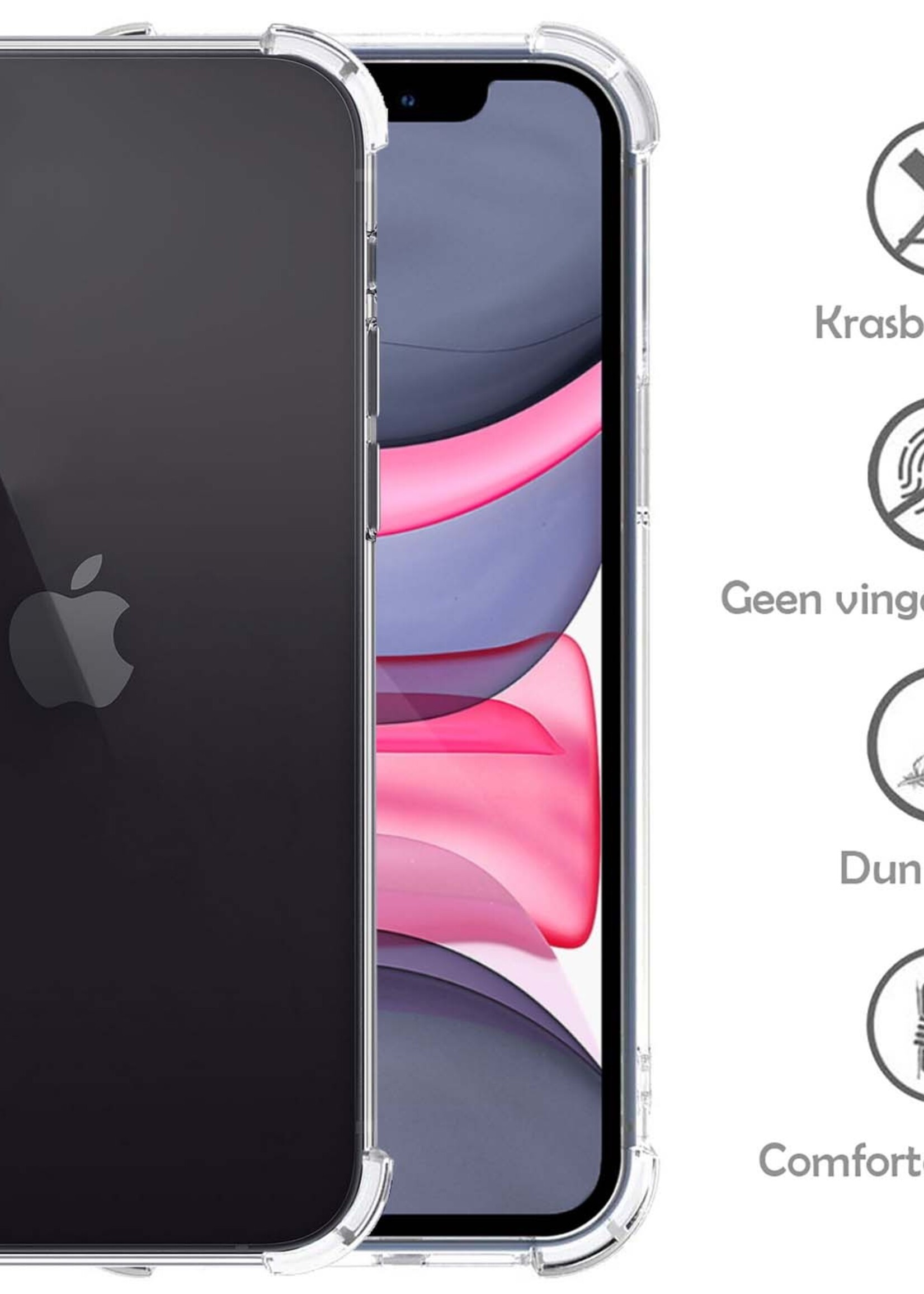 LUQ LUQ iPhone Xs Max Hoesje Shockproof Siliconen Hoes - Transparant