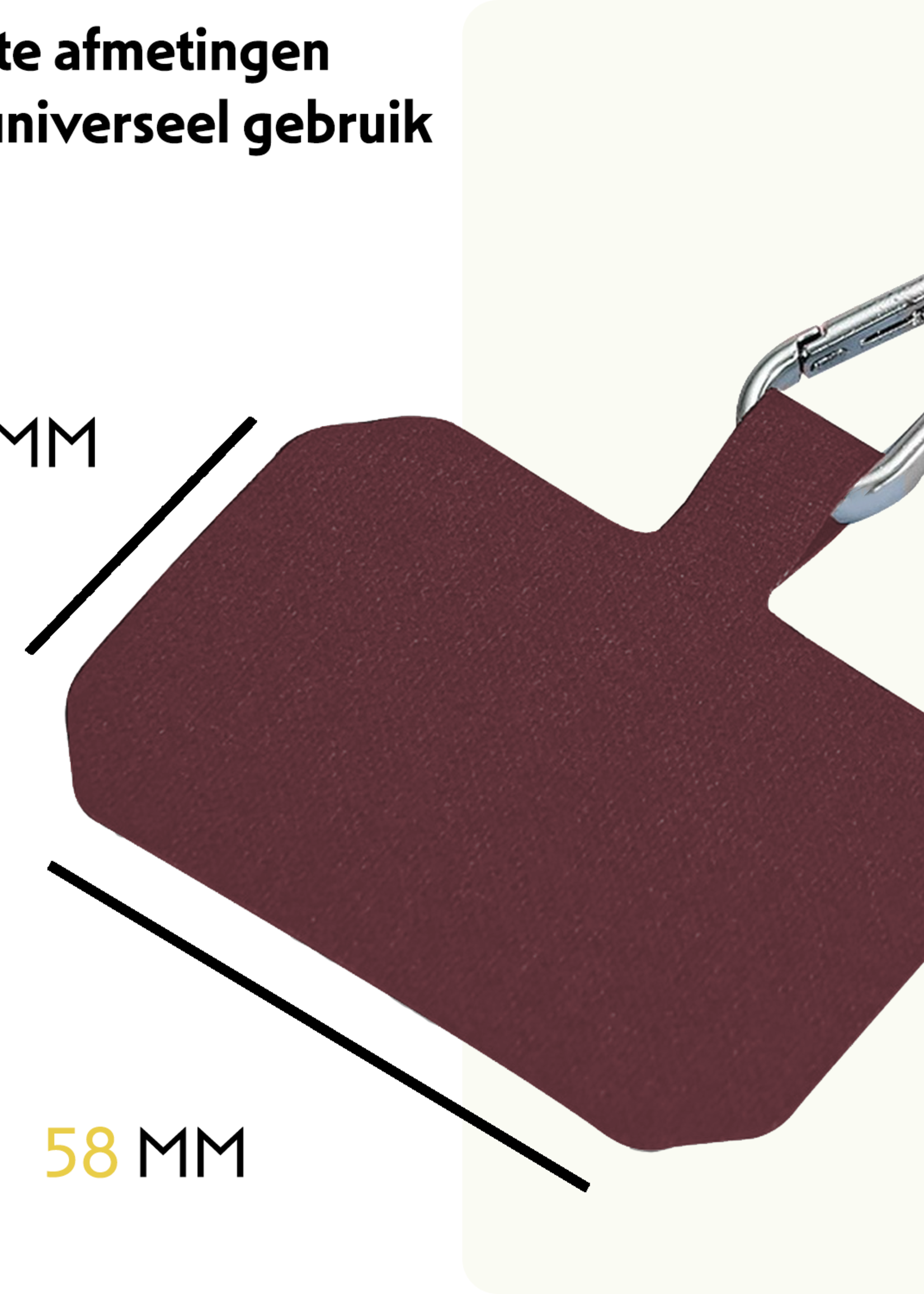 LUQ Telefoonkoord Universeel Telefoon Koord Telefoonketting Verstelbaar Telefoonkoorden 150 cm - Donkerrood