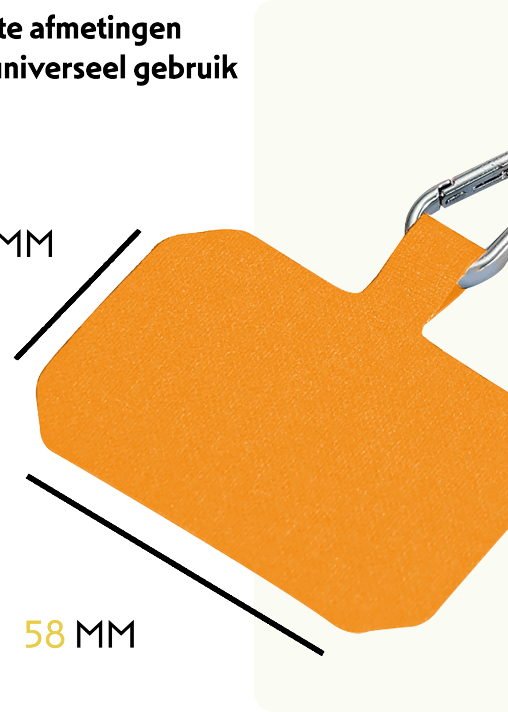 LUQ Telefoonkoord Universeel Telefoon Koord Telefoonketting Verstelbaar Telefoonkoorden 150 cm - Geel