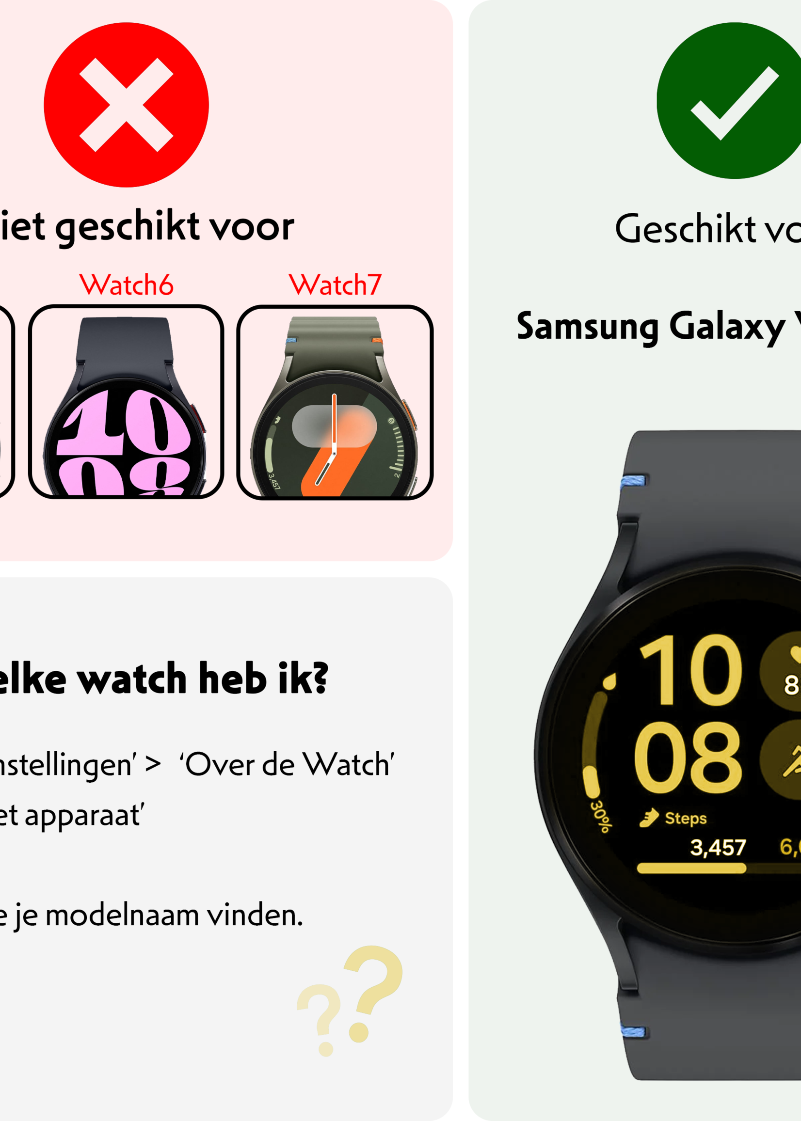 LUQ Screenprotector Geschikt voor Samsung Watch FE 40 mm Screenprotector Glas Gehard Screen Cover - Screen Protector Geschikt voor Samsung Galaxy Watch FE (40 mm) Screenprotector Tempered Glass - 3 PACK