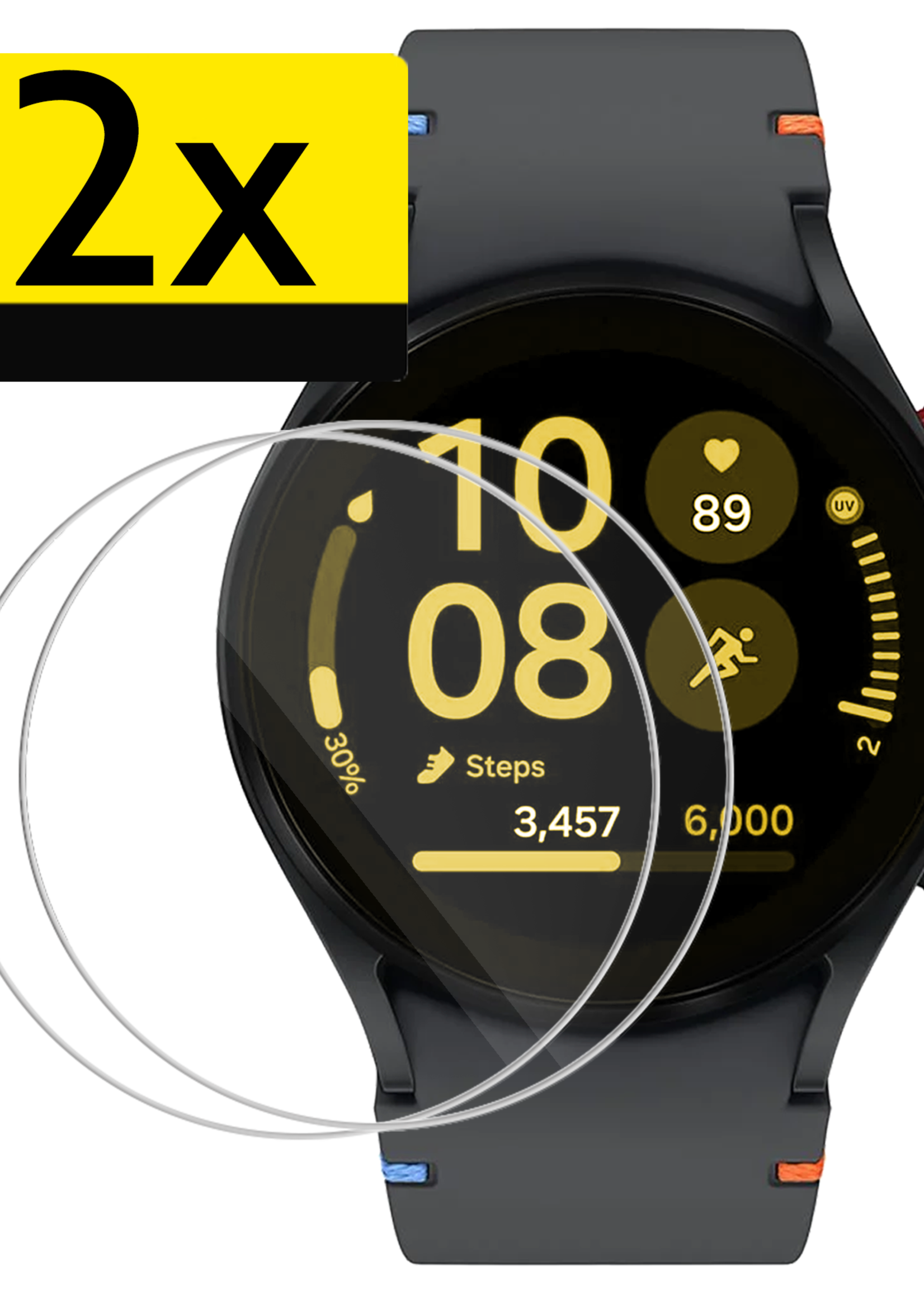 LUQ Screenprotector Geschikt voor Samsung Watch FE 40 mm Screenprotector Glas Gehard Screen Cover - Screen Protector Geschikt voor Samsung Galaxy Watch FE (40 mm) Screenprotector Tempered Glass - 2 PACK