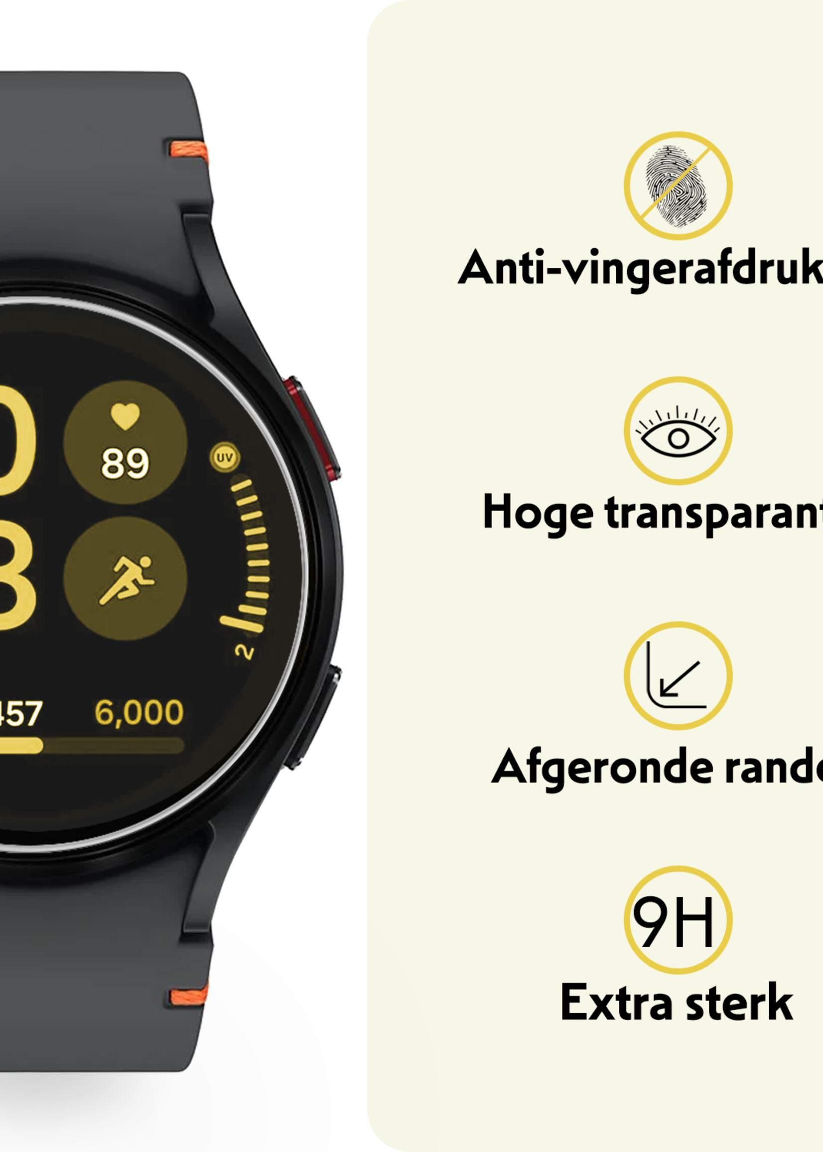 LUQ Screenprotector Geschikt voor Samsung Watch FE 40 mm Screenprotector Glas Gehard Screen Cover - Screen Protector Geschikt voor Samsung Galaxy Watch FE (40 mm) Screenprotector Tempered Glass