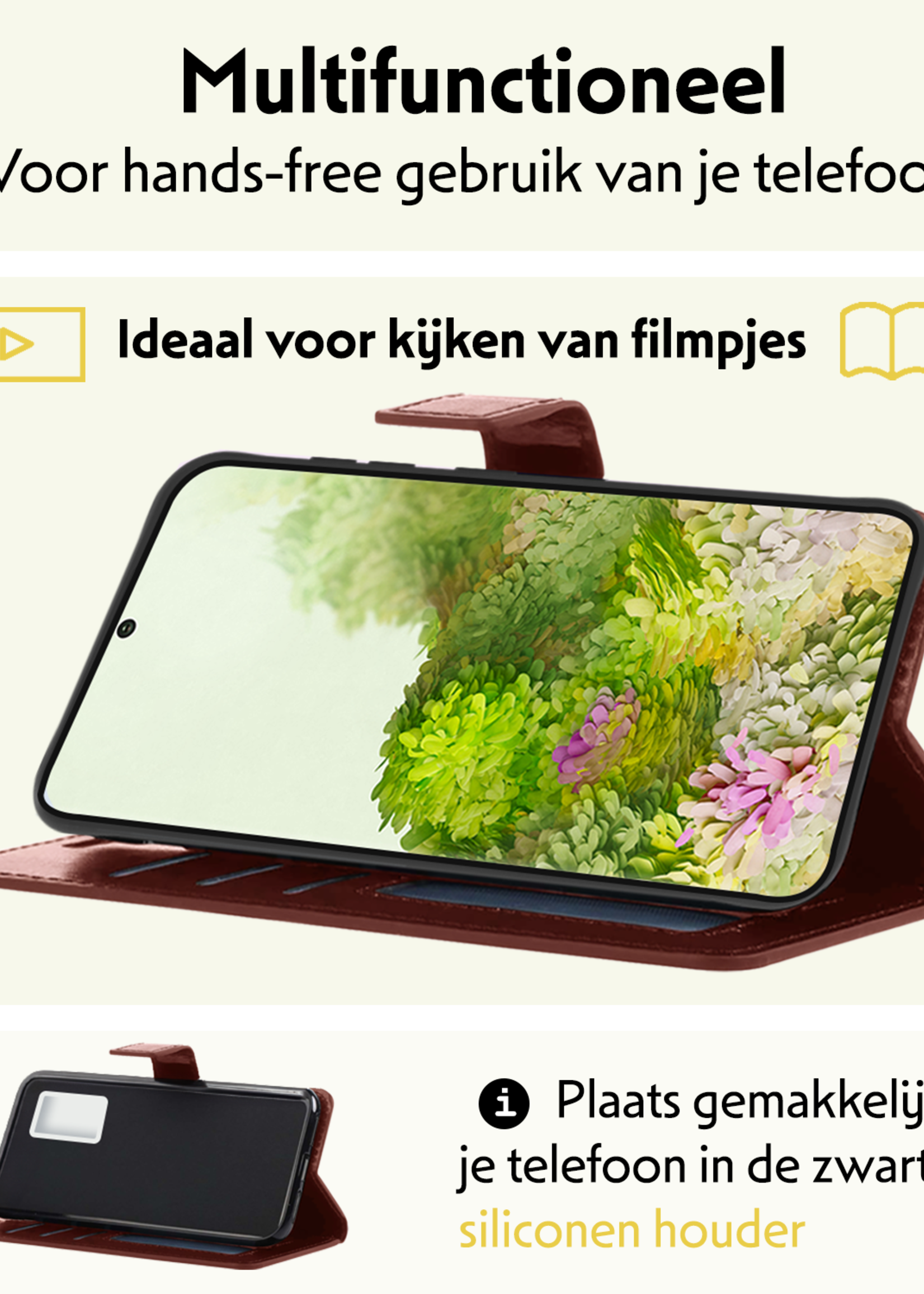 LUQ Hoesje Geschikt voor <model> Hoesje Case Uitneembare Bookcase 2-in-1 Hoes - Hoes Geschikt voor <model2> Hoes Wallet Case Met Pasjeshouder Hoesje - <color>