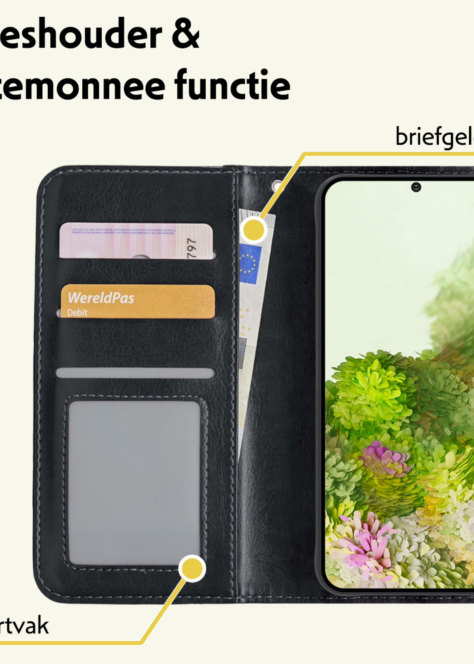 LUQ Hoesje Geschikt voor <model> Hoesje Case Uitneembare Bookcase 2-in-1 Hoes - Hoes Geschikt voor <model2> Hoes Wallet Case Met Pasjeshouder Hoesje - <color>