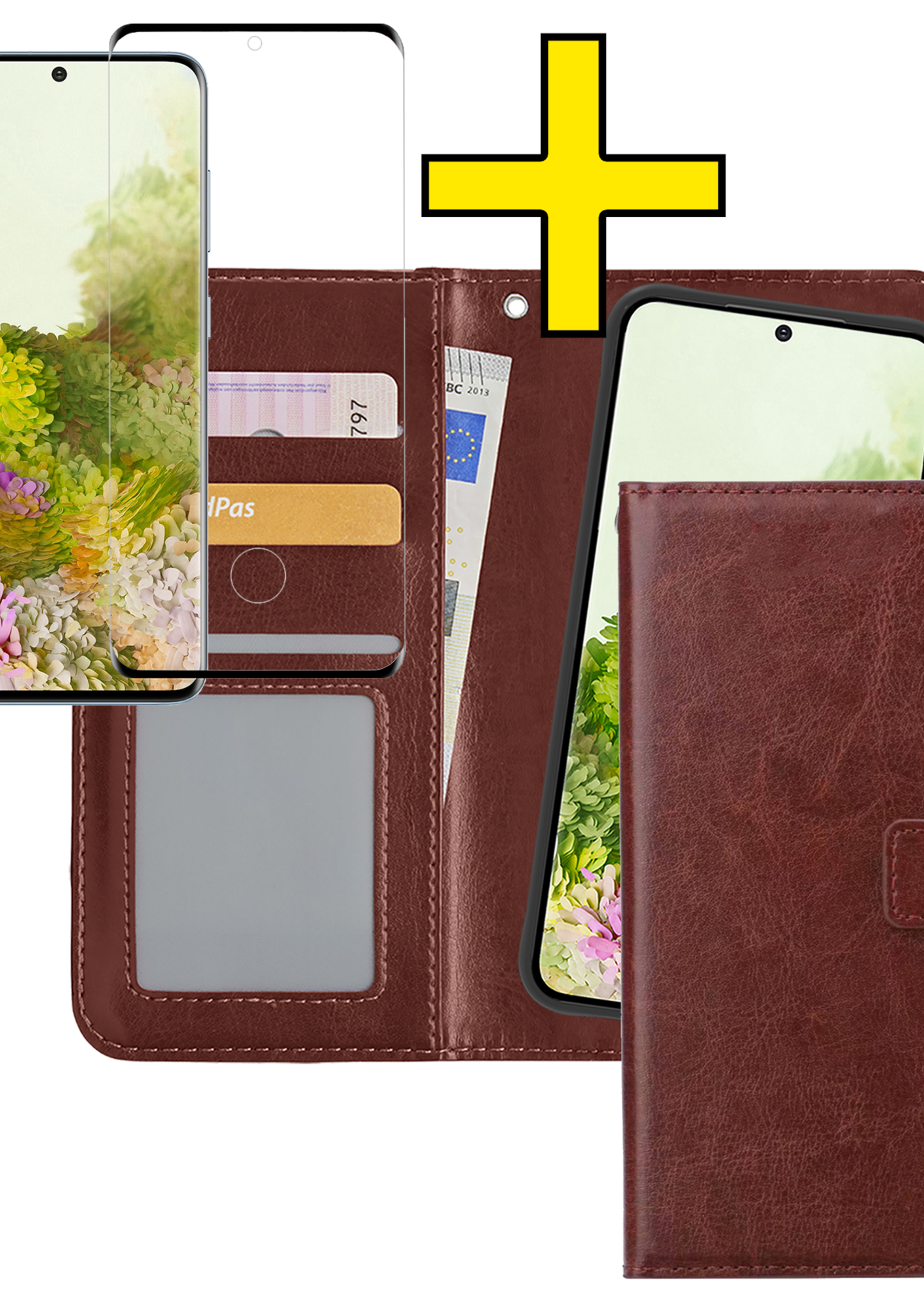 LUQ Hoesje Geschikt voor <model> Hoesje Case Uitneembare Bookcase 2-in-1 Hoes Met Screenprotector - Hoes Geschikt voor <model2> Hoes Wallet Case Met Pasjeshouder Hoesje - <color>