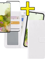 LUQ LUQ Samsung Galaxy S20 Hoesje Bookcase Uitneembaar Met Screenprotector - Wit