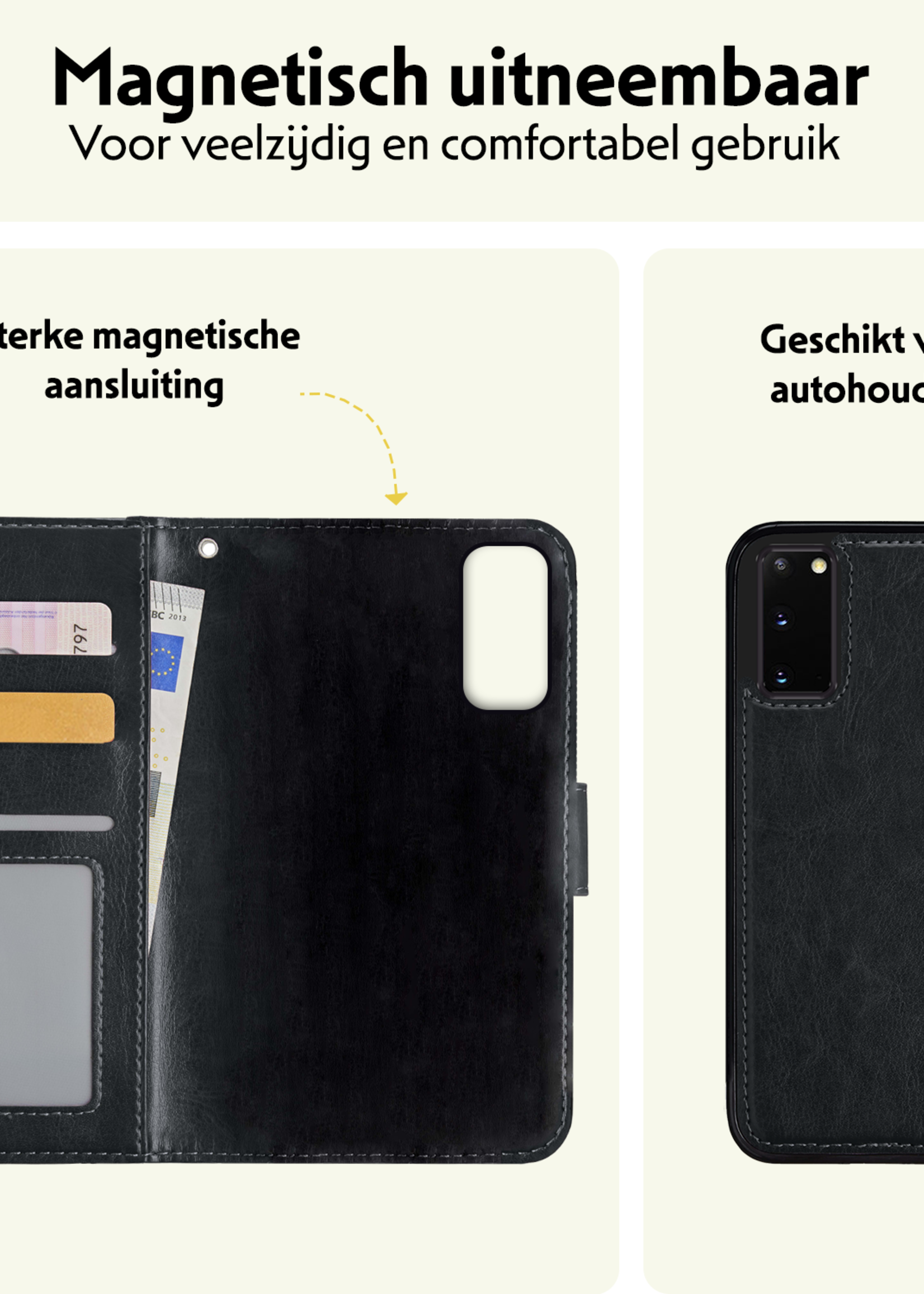 LUQ Hoesje Geschikt voor <model> Hoesje Case Uitneembare Bookcase 2-in-1 Hoes Met Screenprotector - Hoes Geschikt voor <model2> Hoes Wallet Case Met Pasjeshouder Hoesje - <color>