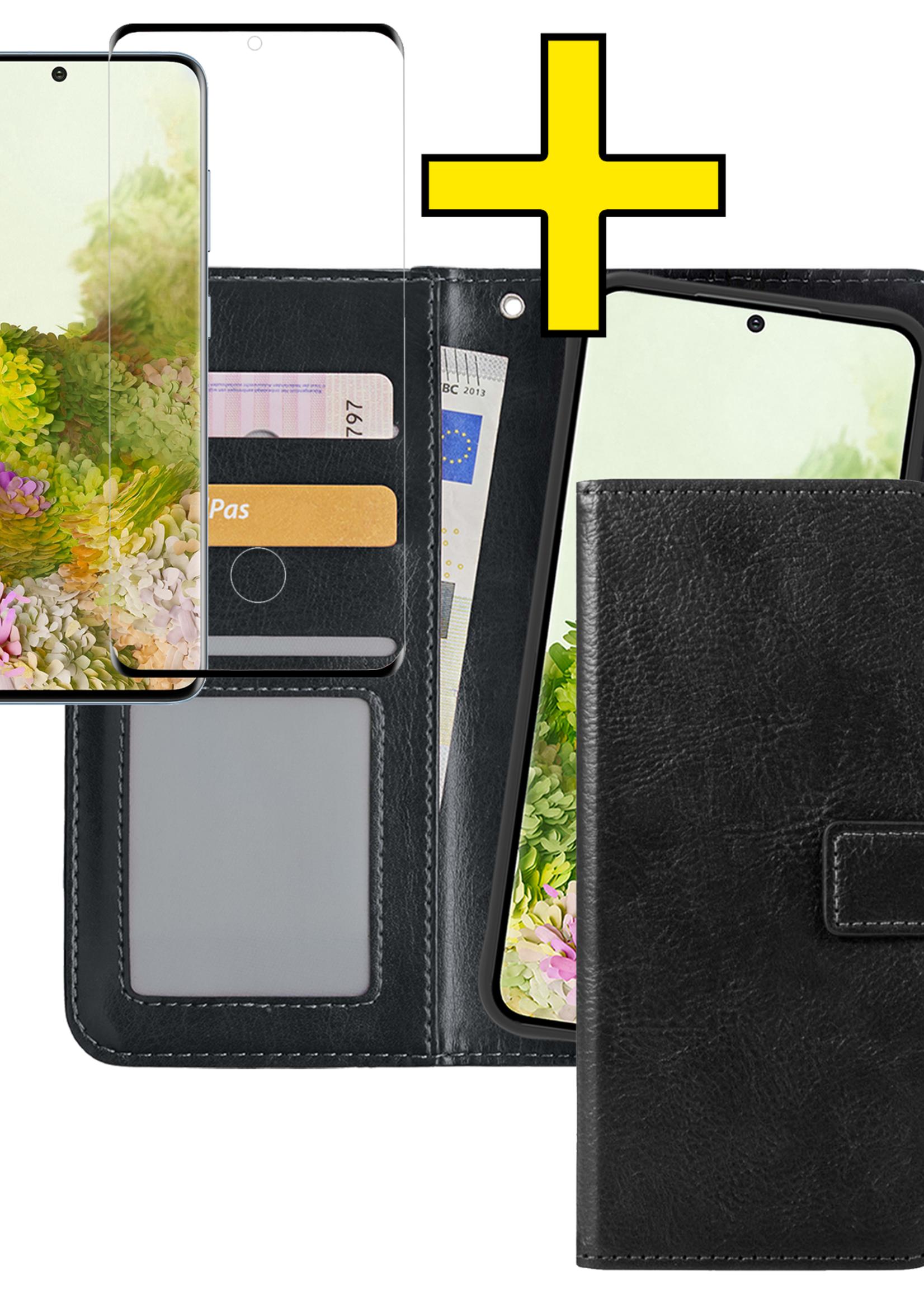 LUQ Hoesje Geschikt voor <model> Hoesje Case Uitneembare Bookcase 2-in-1 Hoes Met Screenprotector - Hoes Geschikt voor <model2> Hoes Wallet Case Met Pasjeshouder Hoesje - <color>