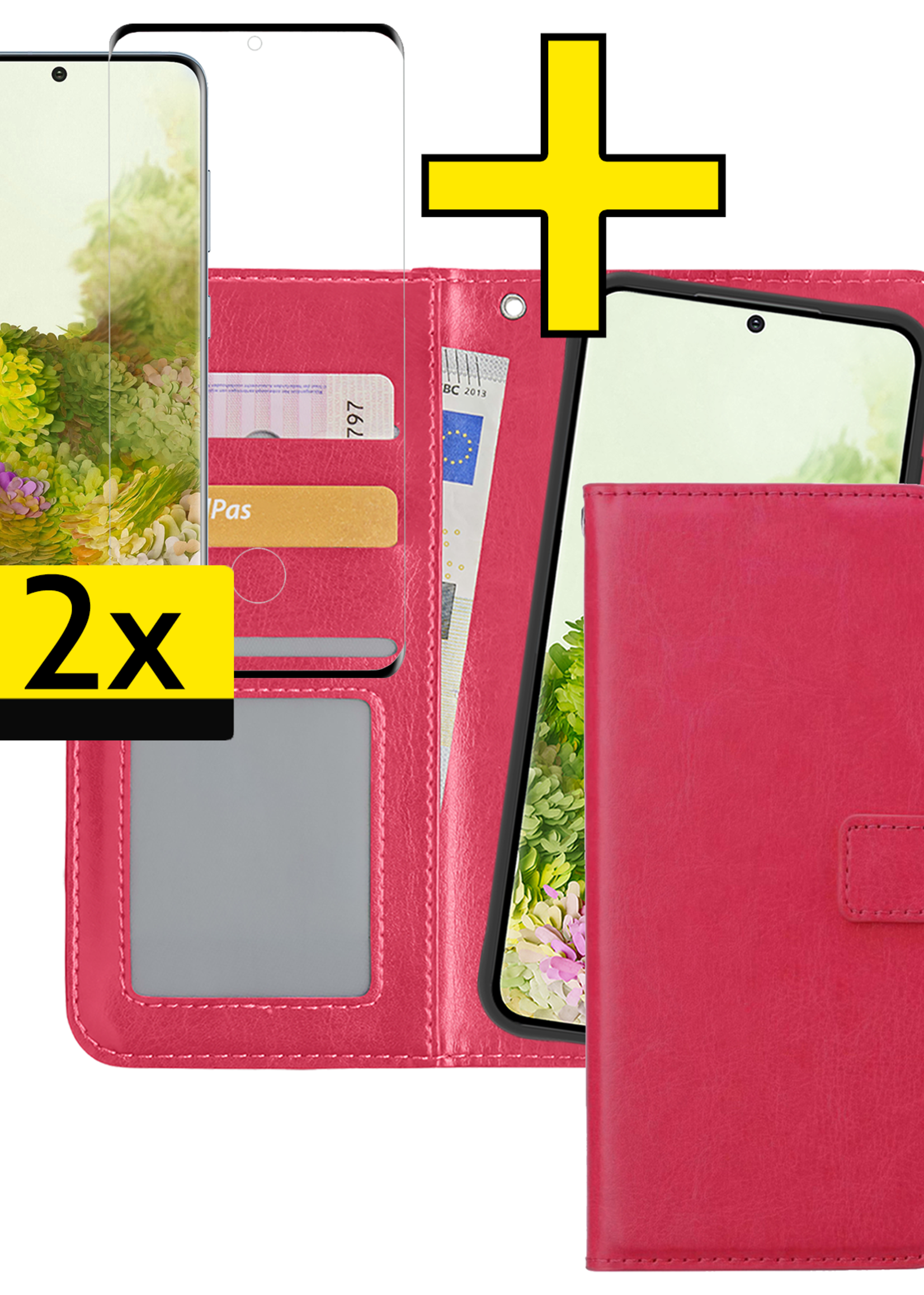 LUQ Hoesje Geschikt voor <model> Hoesje Case Uitneembare Bookcase 2-in-1 Hoes Met 2x Screenprotector - Hoes Geschikt voor <model2> Hoes Wallet Case Met Pasjeshouder Hoesje - <color>