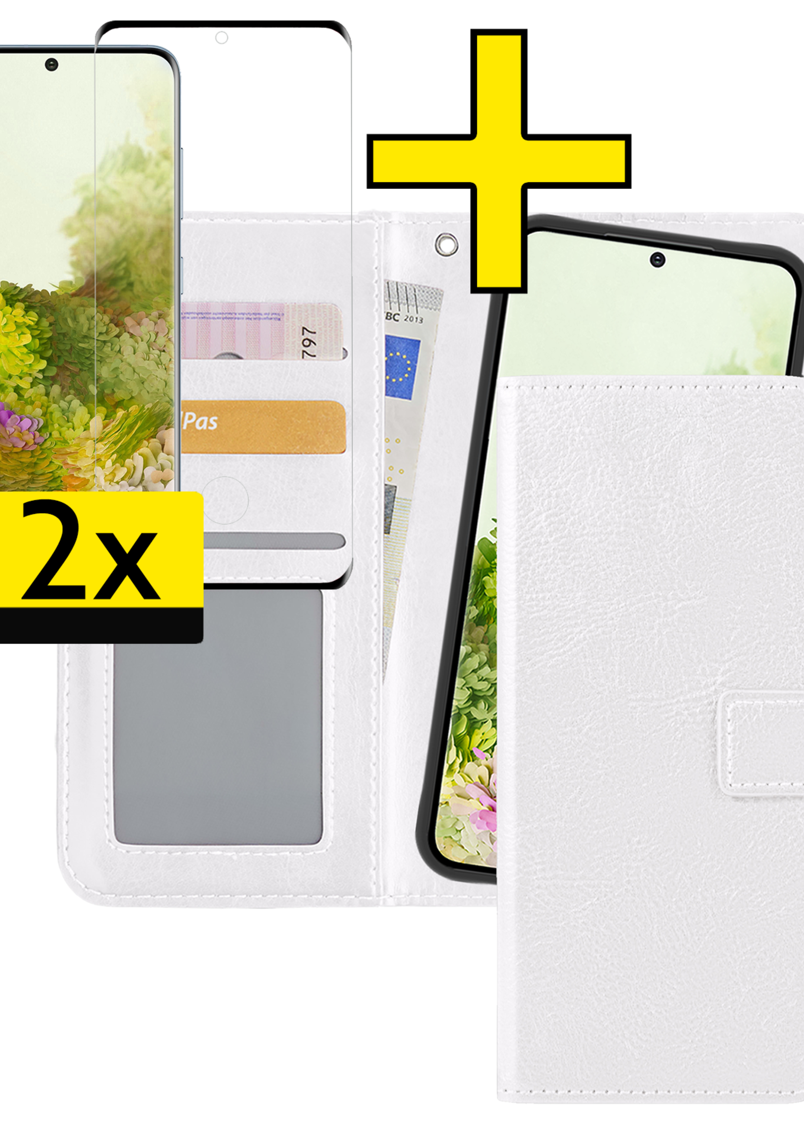 LUQ Hoesje Geschikt voor <model> Hoesje Case Uitneembare Bookcase 2-in-1 Hoes Met 2x Screenprotector - Hoes Geschikt voor <model2> Hoes Wallet Case Met Pasjeshouder Hoesje - <color>