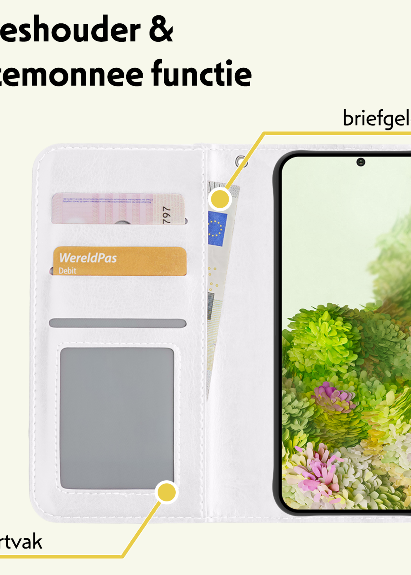 LUQ Hoesje Geschikt voor <model> Hoesje Case Uitneembare Bookcase 2-in-1 Hoes - Hoes Geschikt voor <model2> Hoes Wallet Case Met Pasjeshouder Hoesje - <color>