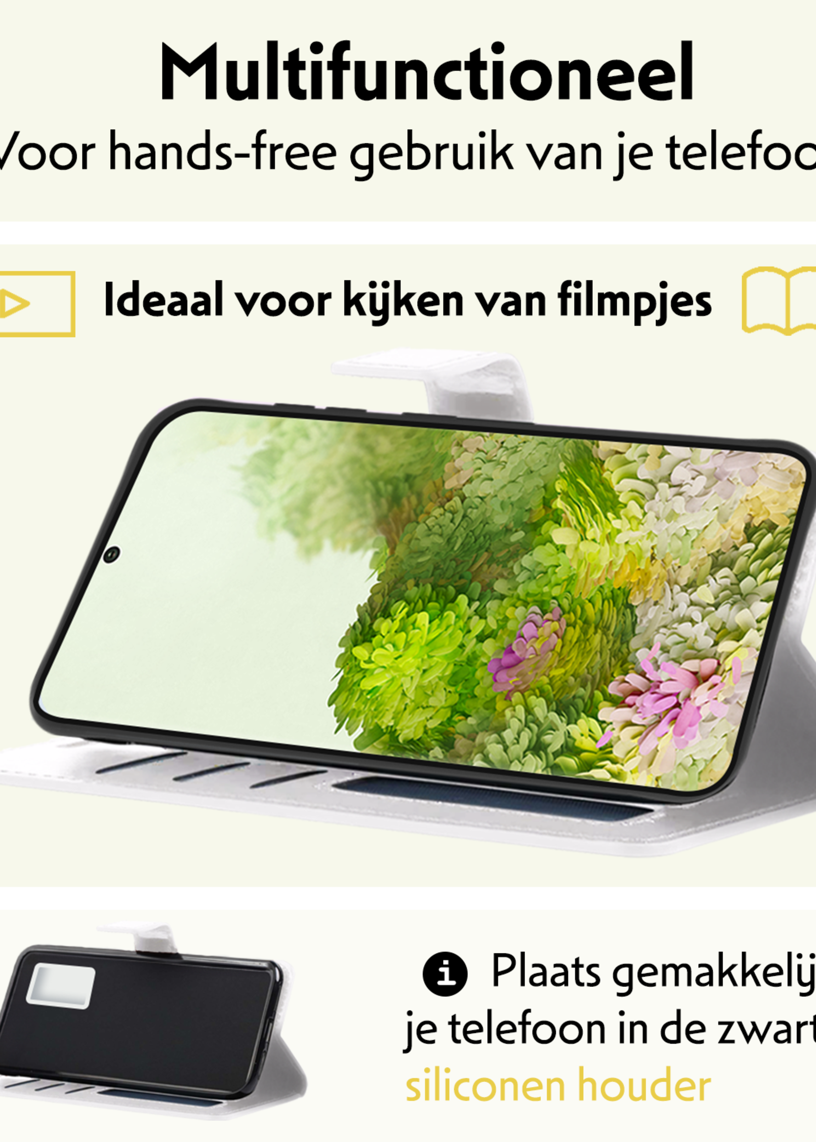 LUQ Hoesje Geschikt voor <model> Hoesje Case Uitneembare Bookcase 2-in-1 Hoes - Hoes Geschikt voor <model2> Hoes Wallet Case Met Pasjeshouder Hoesje - <color>