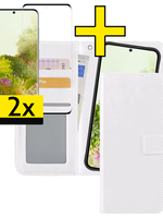 LUQ LUQ Samsung Galaxy S20 Ultra Hoesje Bookcase Uitneembaar Met 2x Screenprotector - Wit