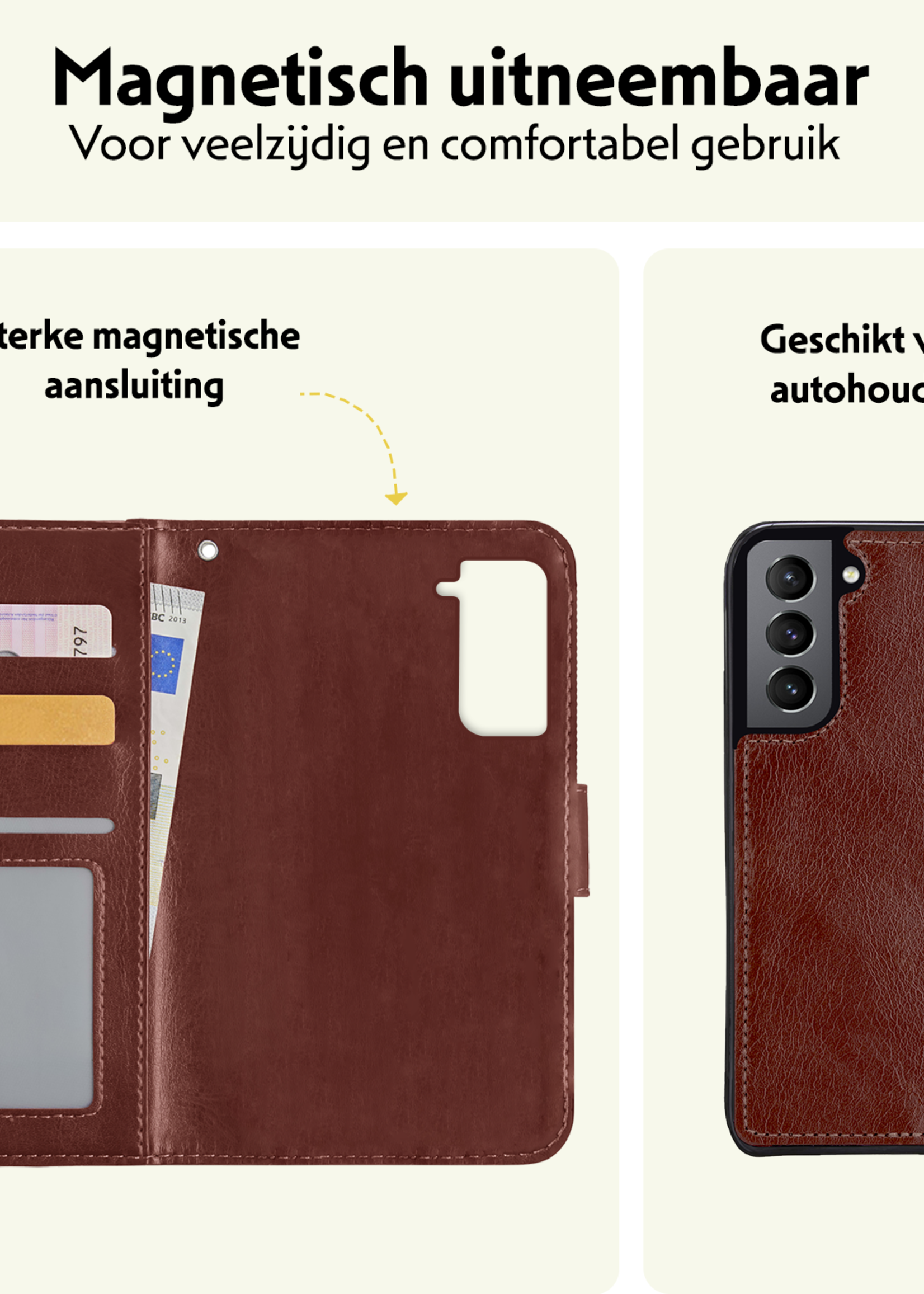 LUQ Hoesje Geschikt voor <model> Hoesje Case Uitneembare Bookcase 2-in-1 Hoes Met Screenprotector - Hoes Geschikt voor <model2> Hoes Wallet Case Met Pasjeshouder Hoesje - <color>