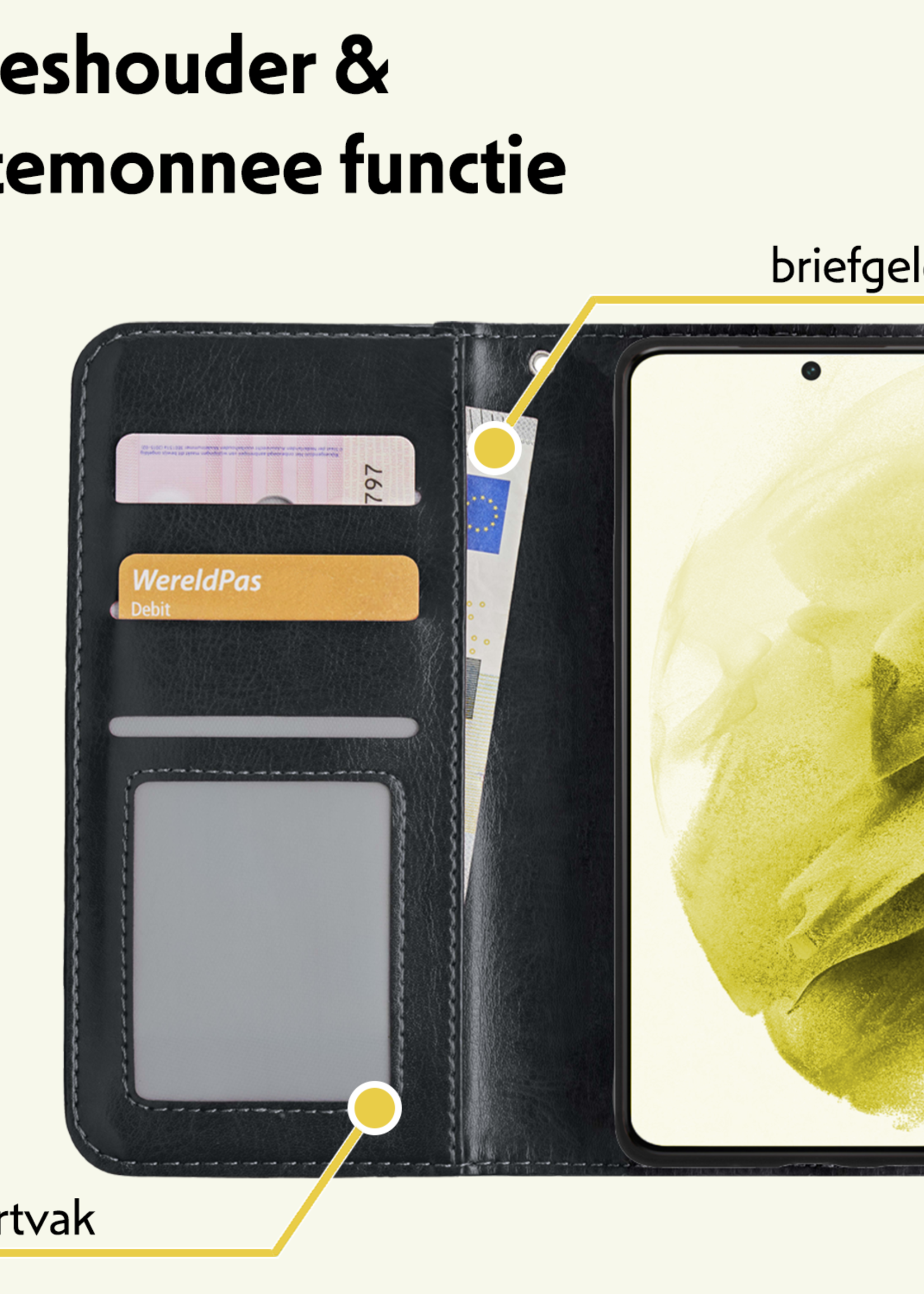 LUQ Hoesje Geschikt voor <model> Hoesje Case Uitneembare Bookcase 2-in-1 Hoes - Hoes Geschikt voor <model2> Hoes Wallet Case Met Pasjeshouder Hoesje - <color>