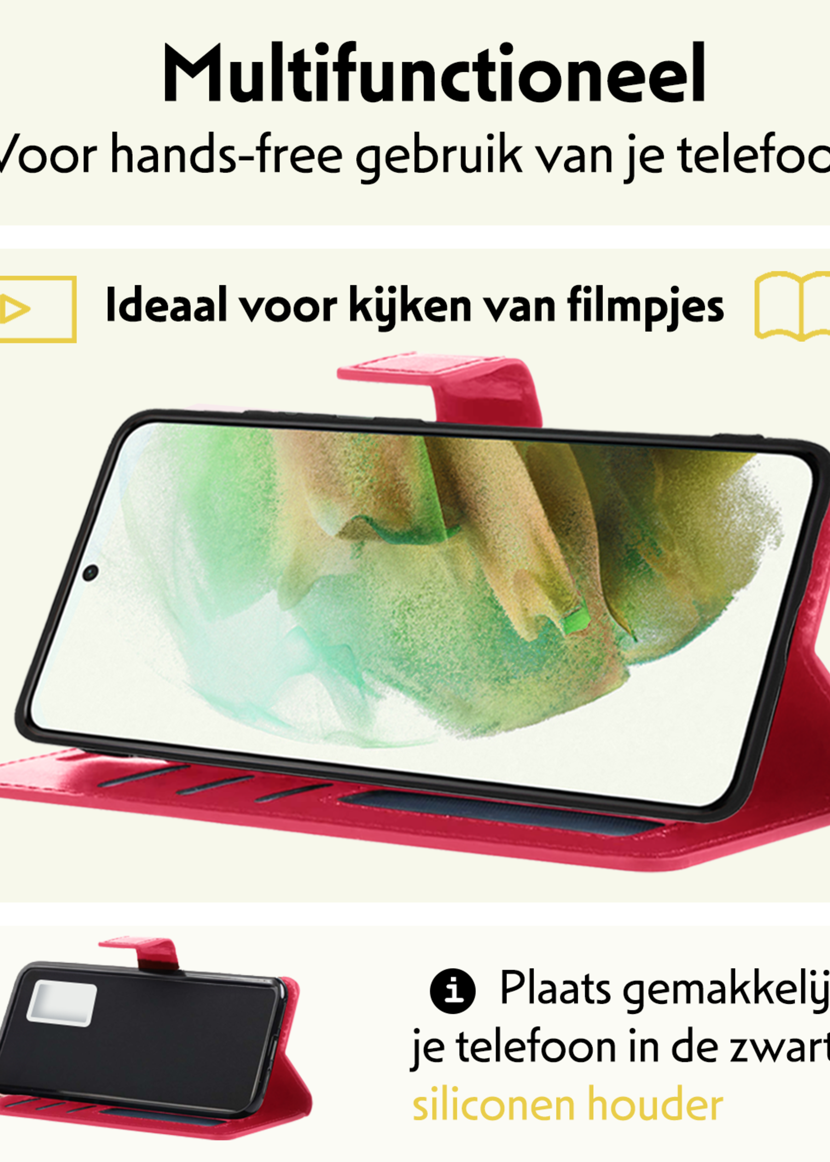 LUQ Hoesje Geschikt voor <model> Hoesje Case Uitneembare Bookcase 2-in-1 Hoes - Hoes Geschikt voor <model2> Hoes Wallet Case Met Pasjeshouder Hoesje - <color>