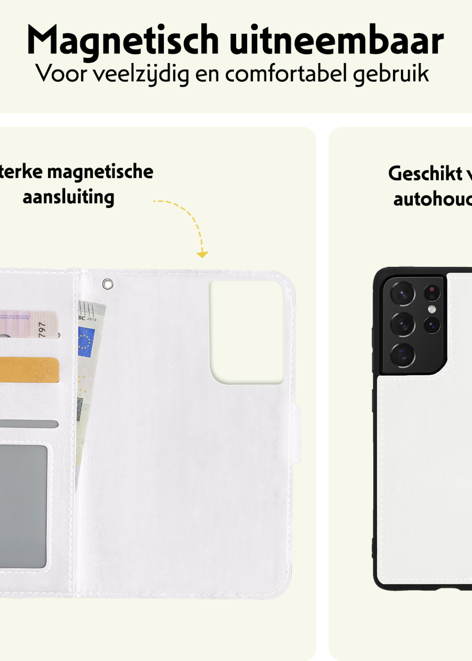 LUQ Hoesje Geschikt voor <model> Hoesje Case Uitneembare Bookcase 2-in-1 Hoes - Hoes Geschikt voor <model2> Hoes Wallet Case Met Pasjeshouder Hoesje - <color>