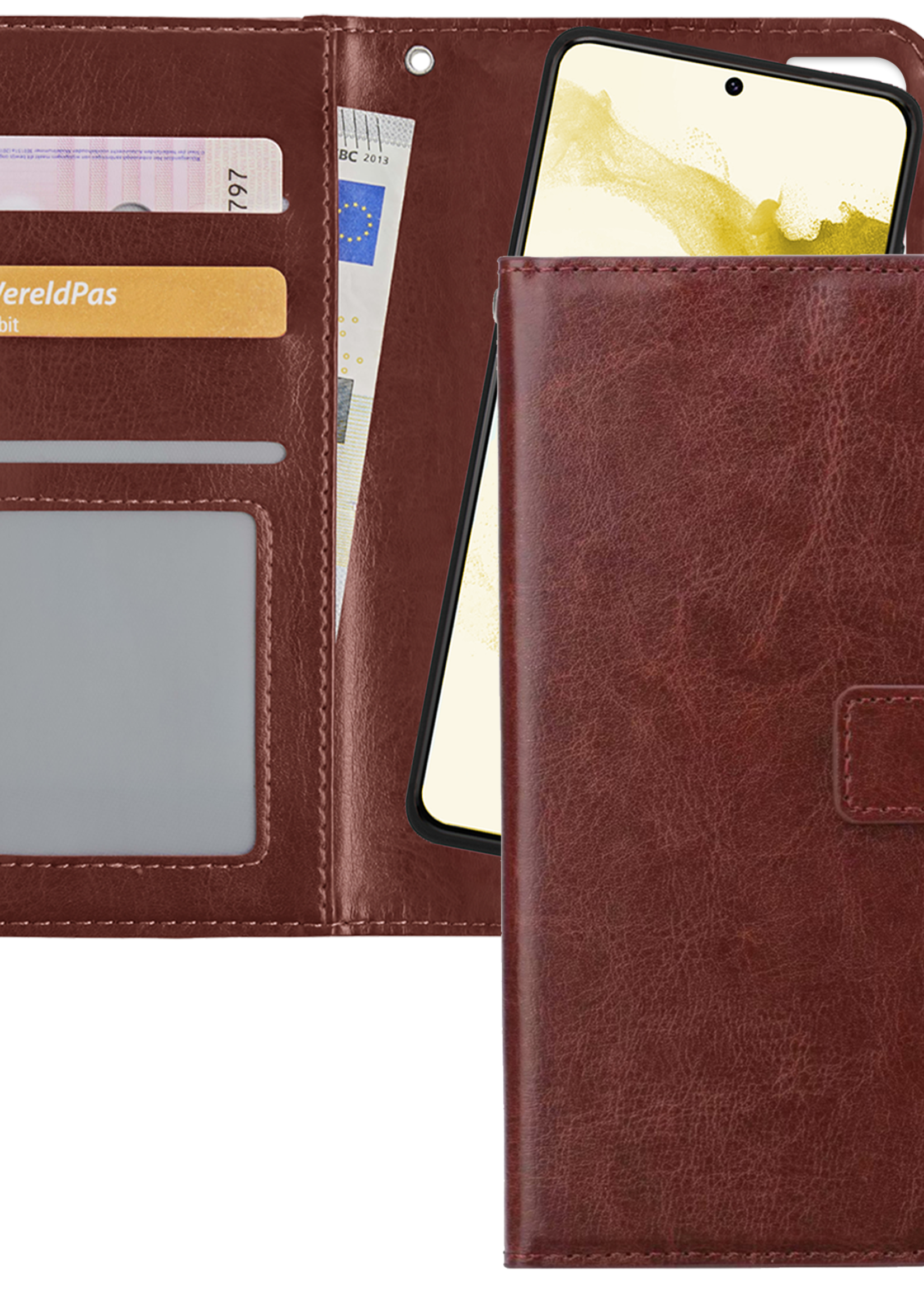 LUQ Hoesje Geschikt voor <model> Hoesje Case Uitneembare Bookcase 2-in-1 Hoes - Hoes Geschikt voor <model2> Hoes Wallet Case Met Pasjeshouder Hoesje - <color>