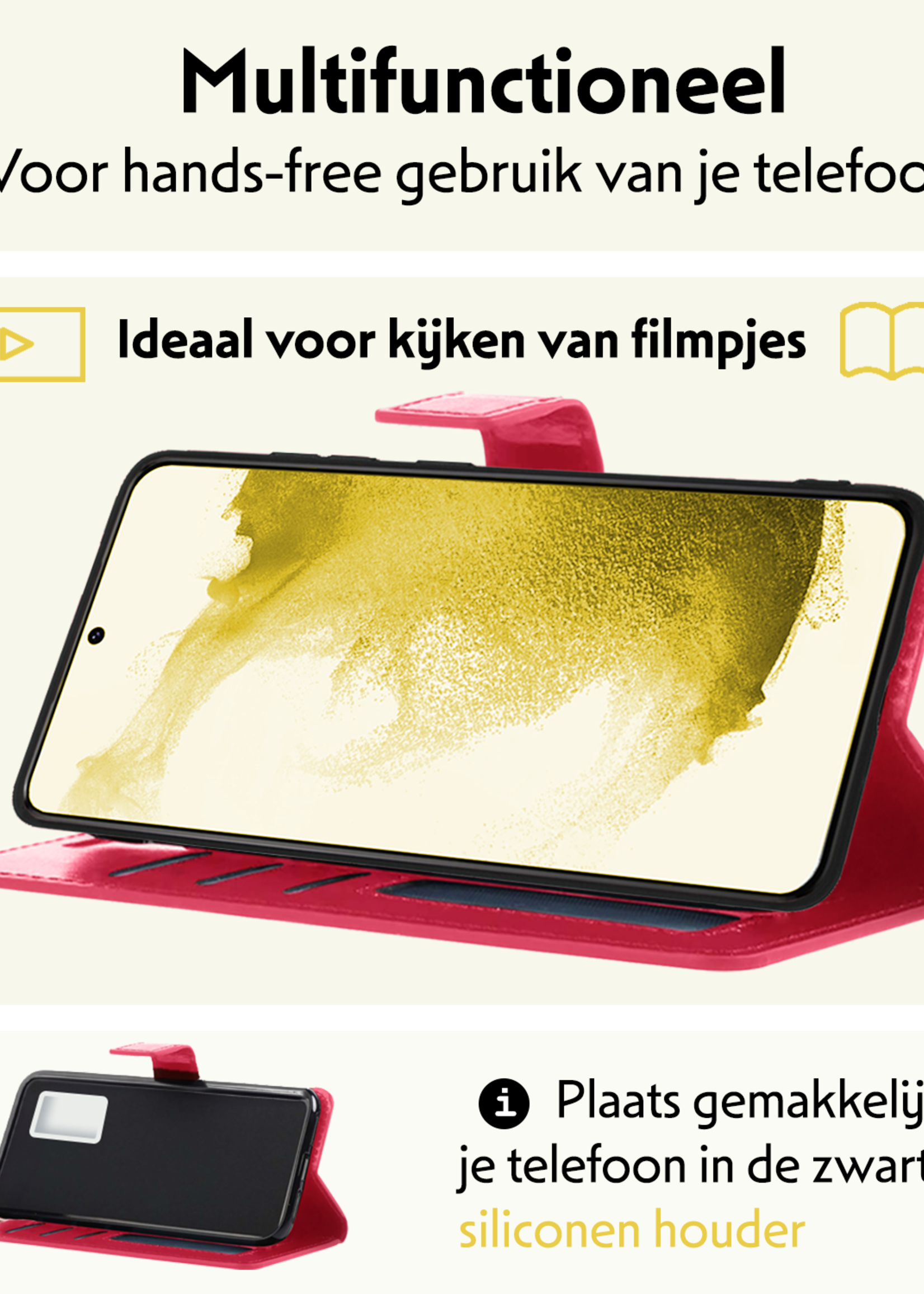 LUQ Hoesje Geschikt voor <model> Hoesje Case Uitneembare Bookcase 2-in-1 Hoes - Hoes Geschikt voor <model2> Hoes Wallet Case Met Pasjeshouder Hoesje - <color>