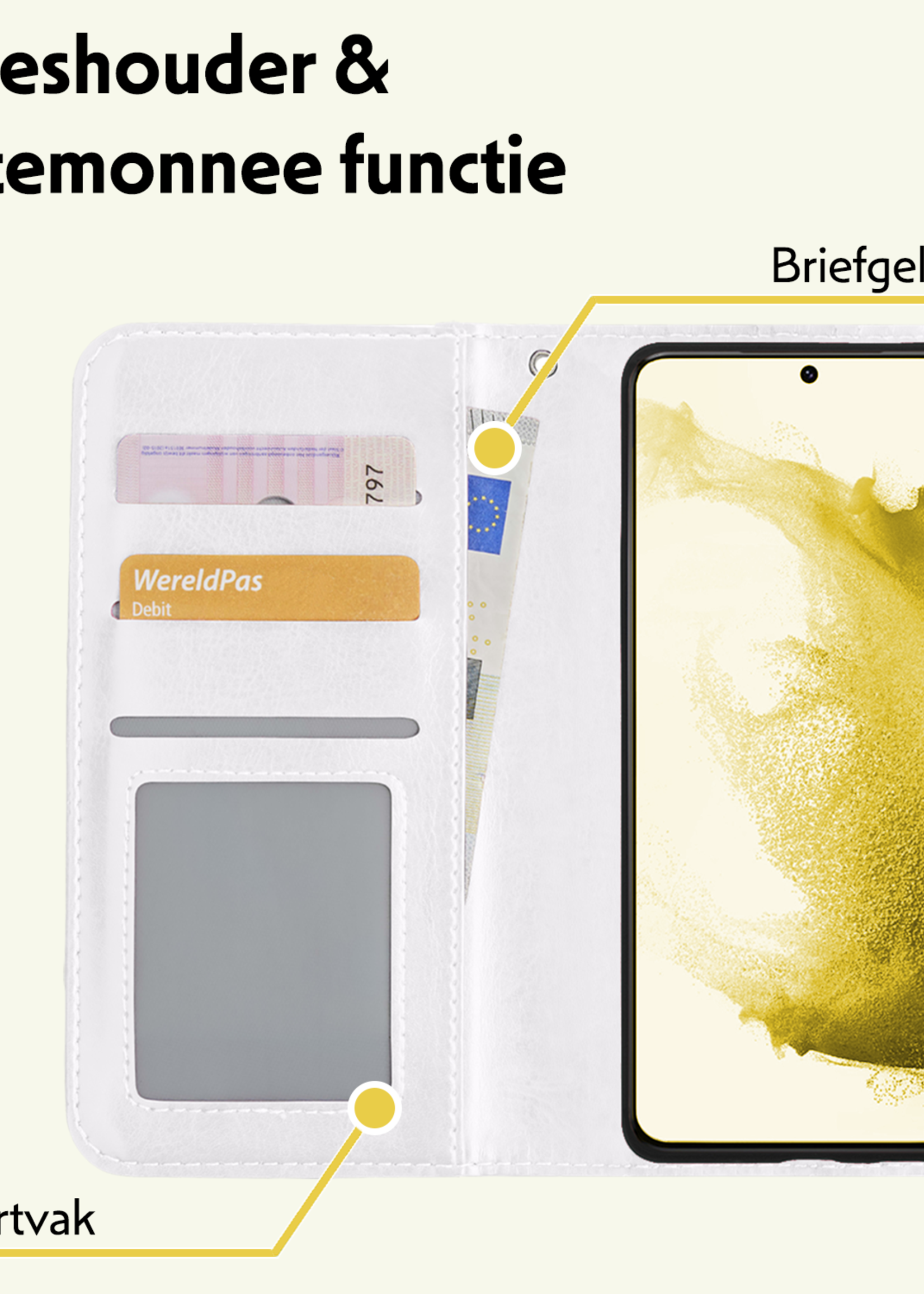 LUQ Hoesje Geschikt voor <model> Hoesje Case Uitneembare Bookcase 2-in-1 Hoes - Hoes Geschikt voor <model2> Hoes Wallet Case Met Pasjeshouder Hoesje - <color>